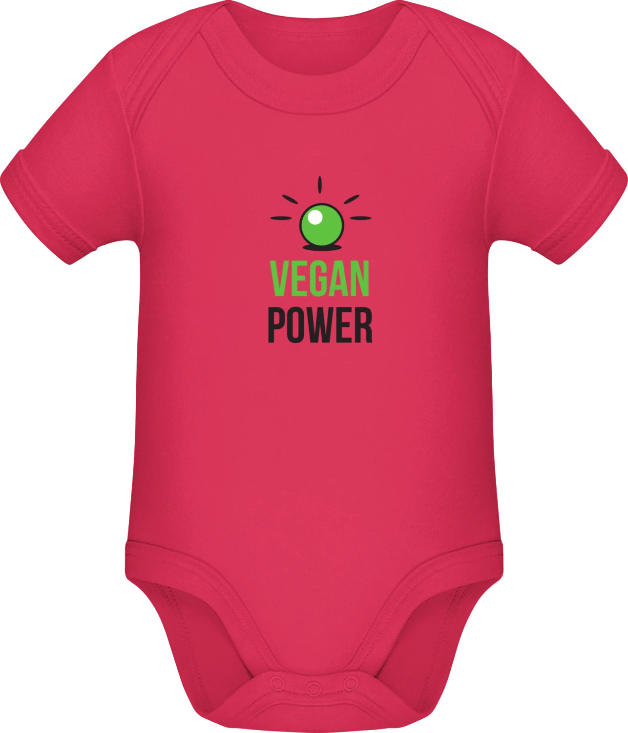 Vegan Power - Sorbet Sonar SSL organic babybodsuit - Front