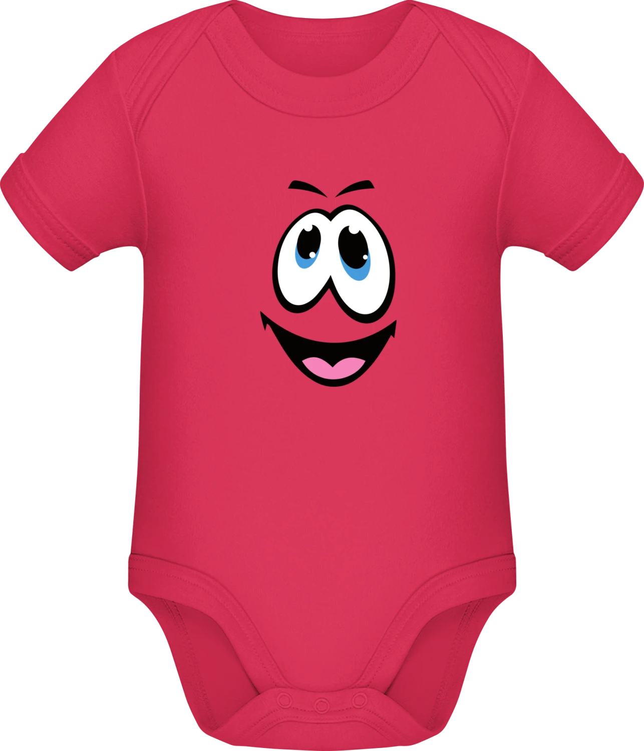 Happy Face Smiley - Sorbet Sonar SSL organic babybodsuit - Front