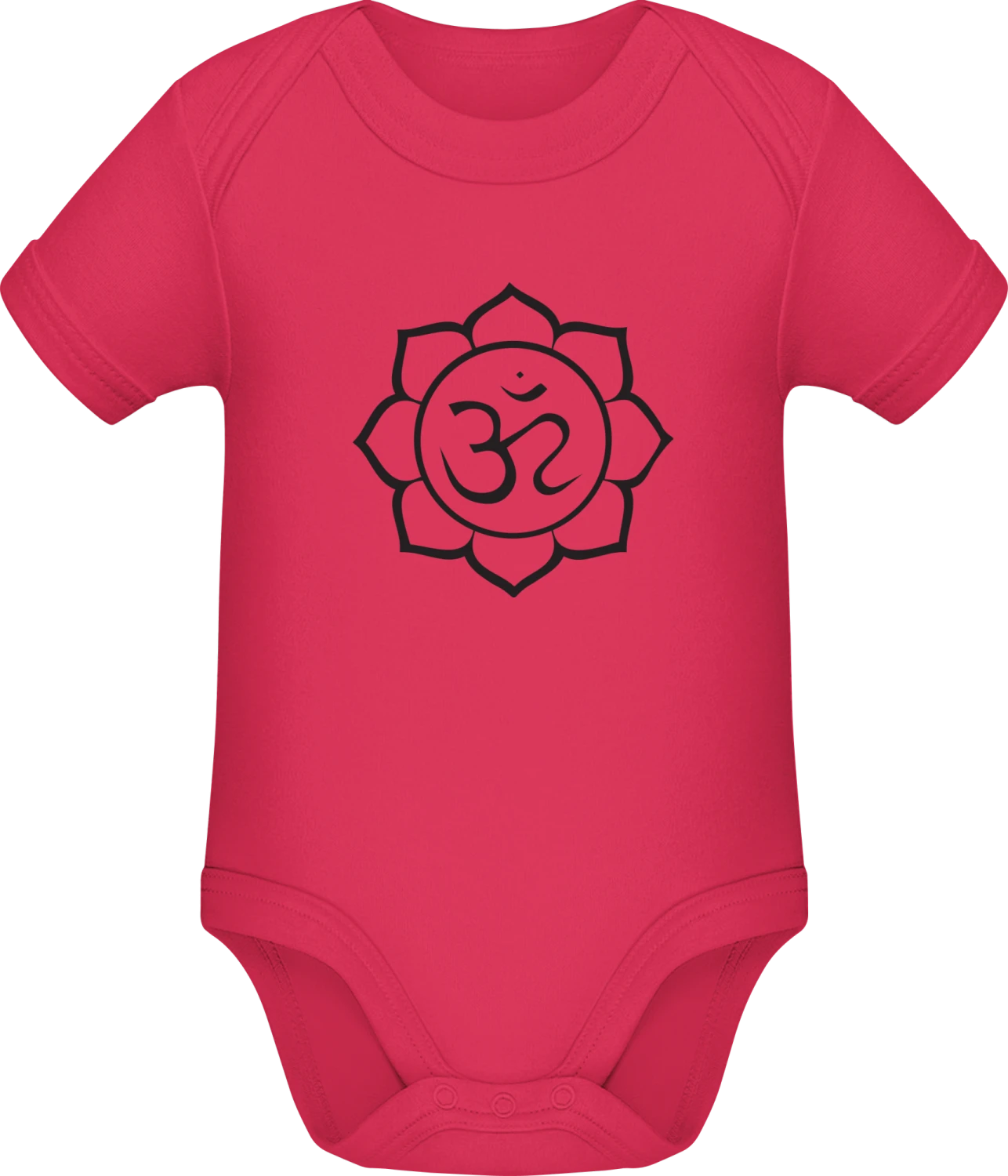 Om Lotus Flower - Sorbet Sonar SSL organic babybodsuit - Front