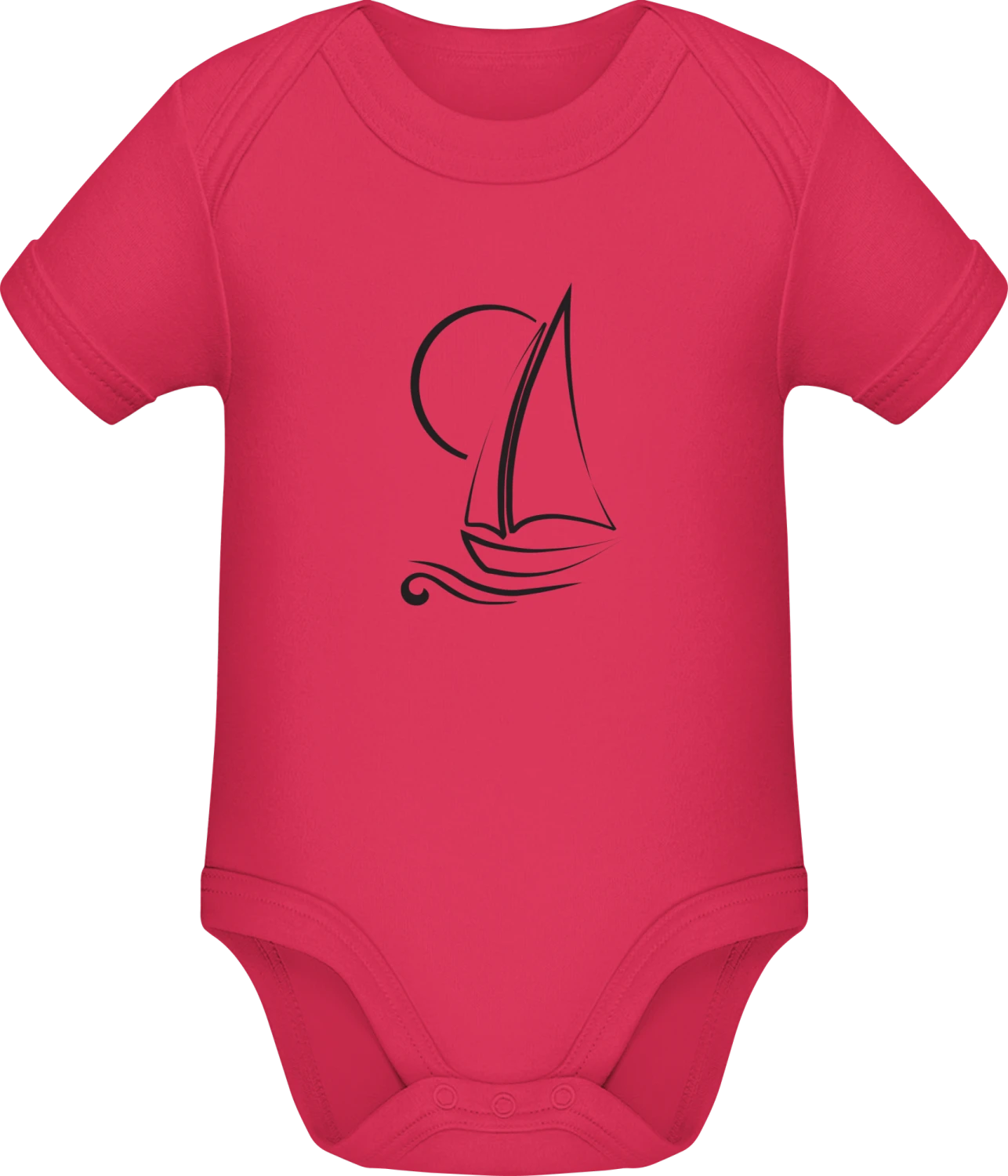 Segelboot Illustration - Sorbet Sonar SSL organic babybodsuit - Front