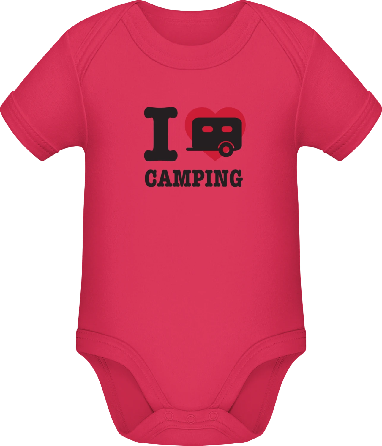 I Love Camping Classic - Sorbet Sonar SSL organic babybodsuit - Front