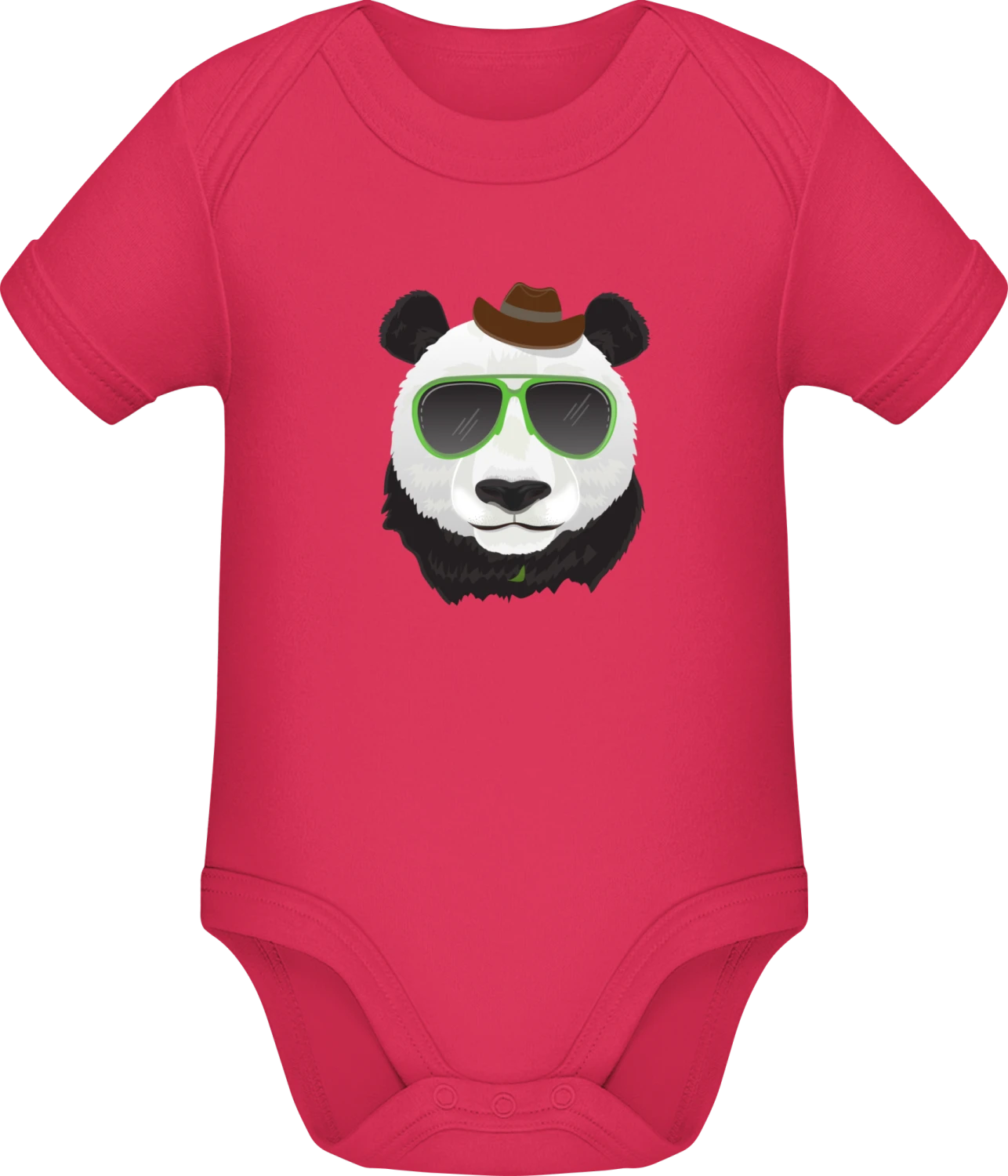 Hipster Panda - Sorbet Sonar SSL organic babybodsuit - Front