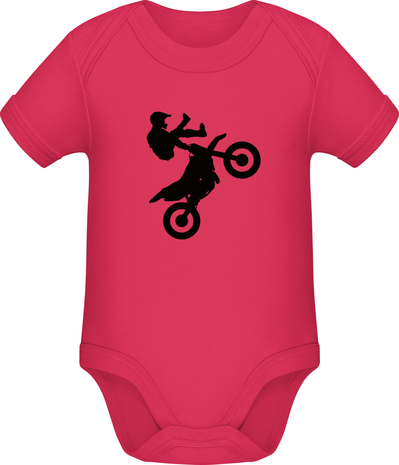 Motocross Silhouette - Sorbet Sonar SSL organic babybodsuit - Front