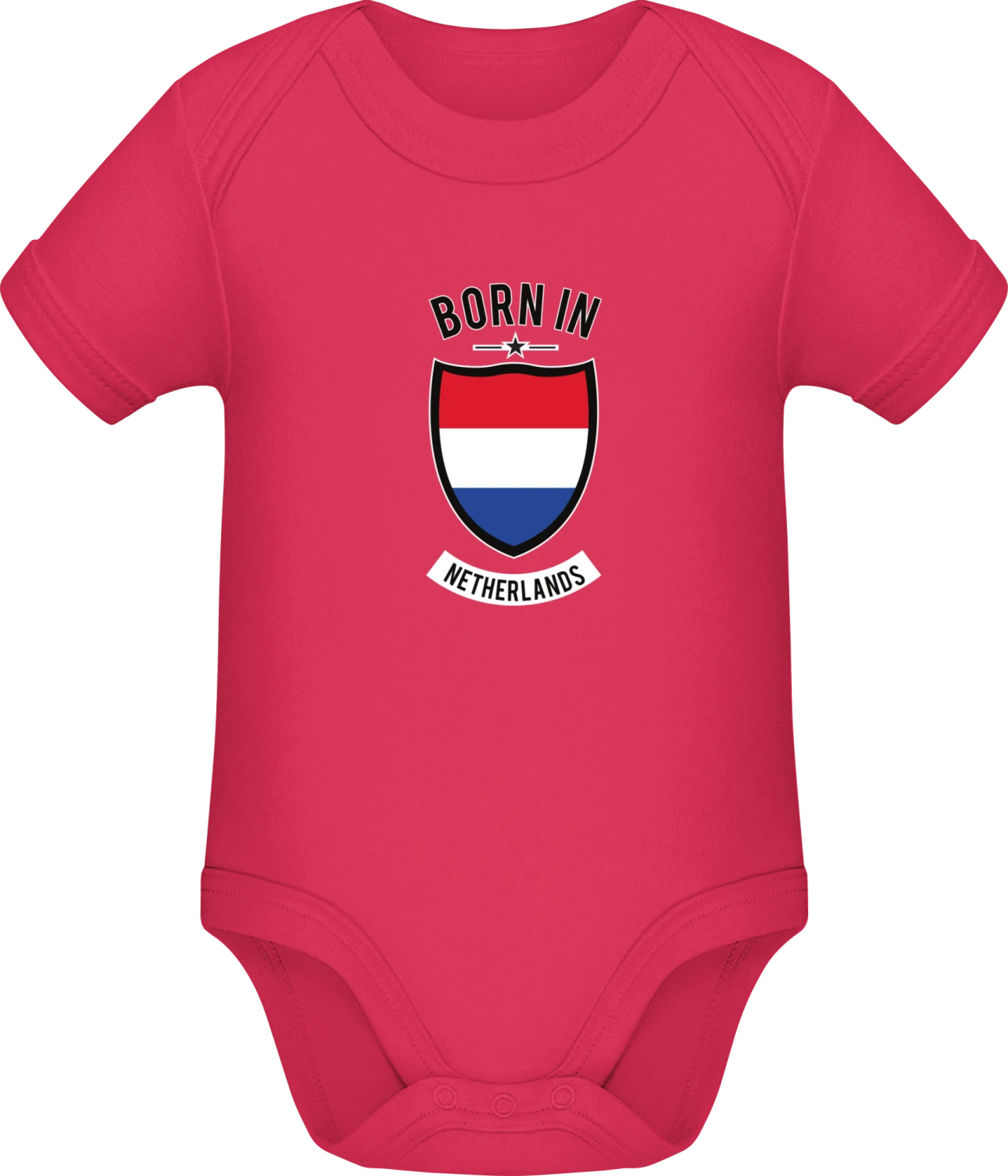 Born in Netherlands - Sorbet Sonar SSL organic babybodsuit - Front