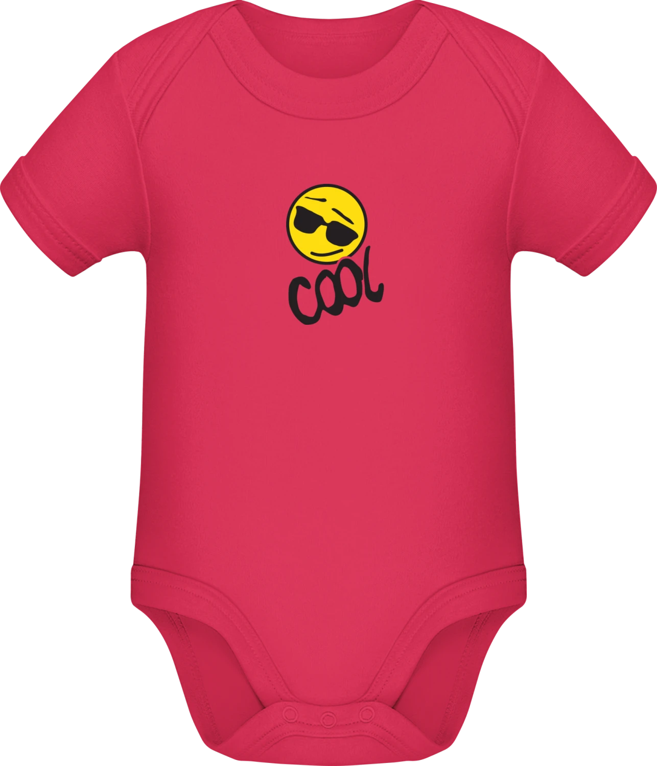 Cool Sunglass Smiley - Sorbet Sonar SSL organic babybodsuit - Front