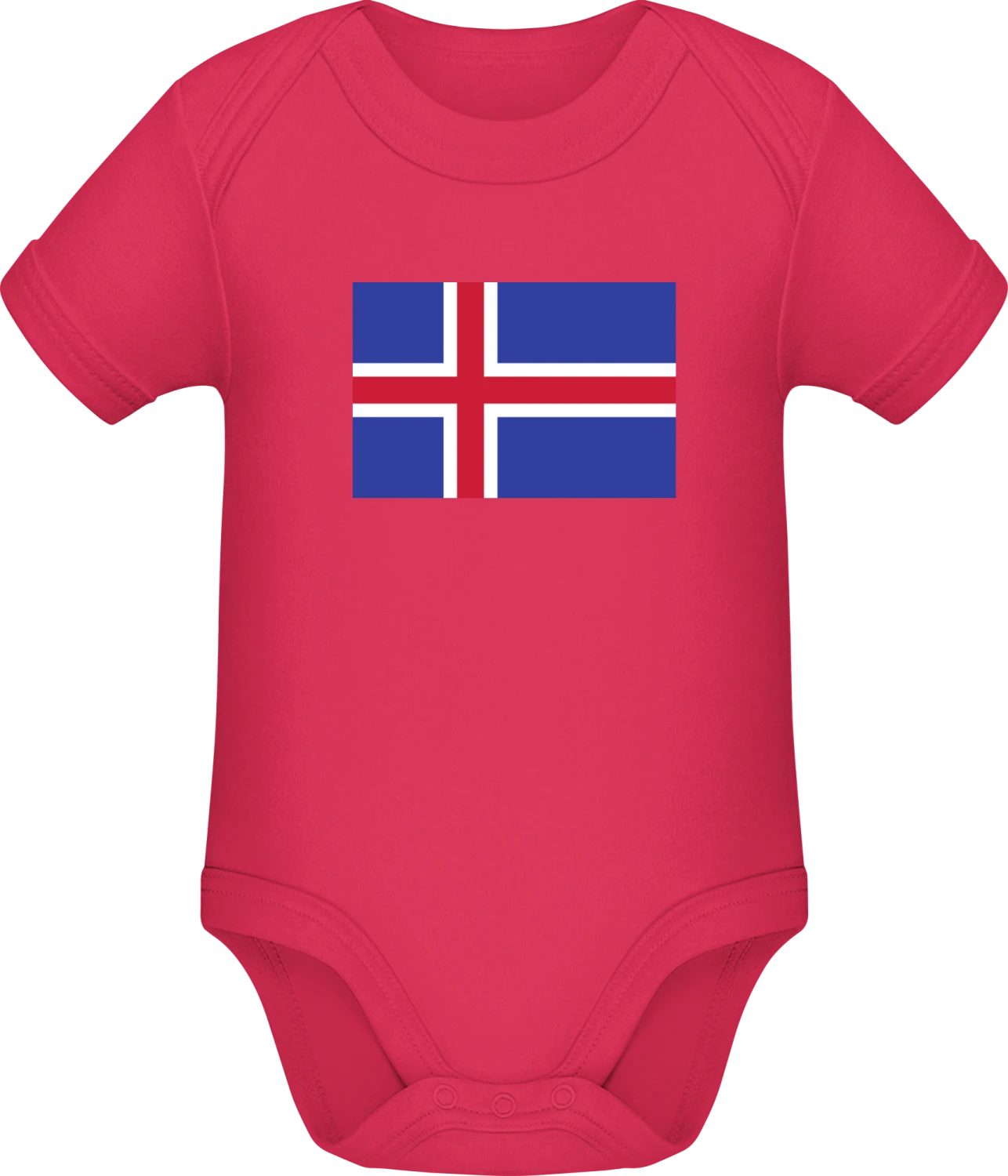 Iceland Flag - Sorbet Sonar SSL organic babybodsuit - Front