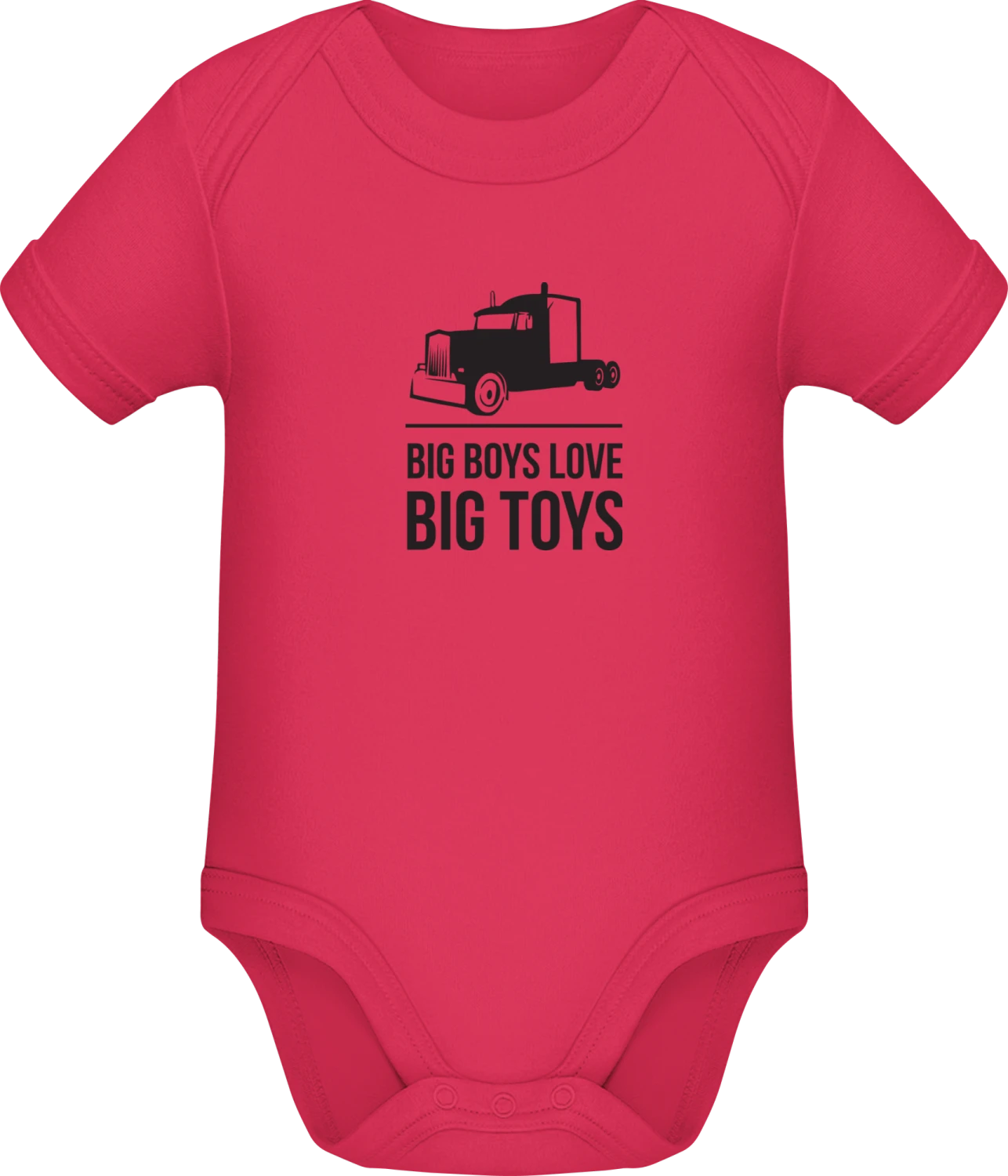 Big Boys Love Big Toys - Sorbet Sonar SSL organic babybodsuit - Front