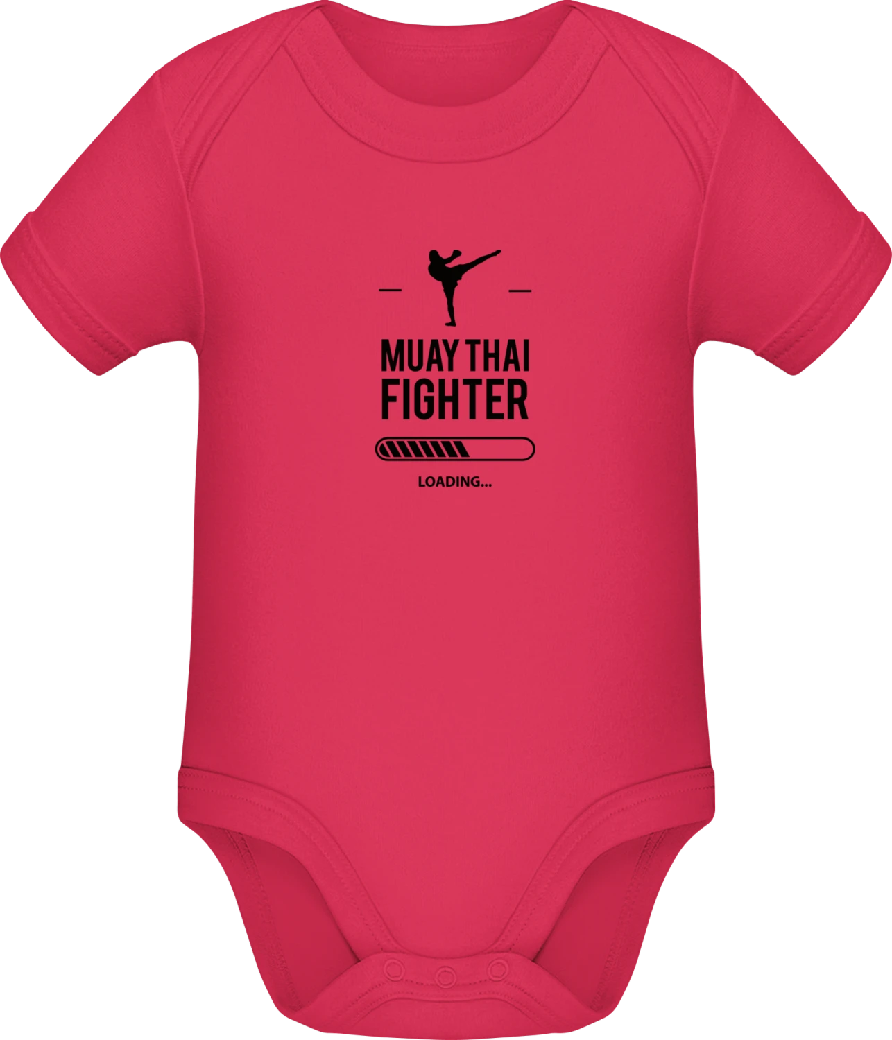 Muay Thai Fighter Loading - Sorbet Sonar SSL organic babybodsuit - Front