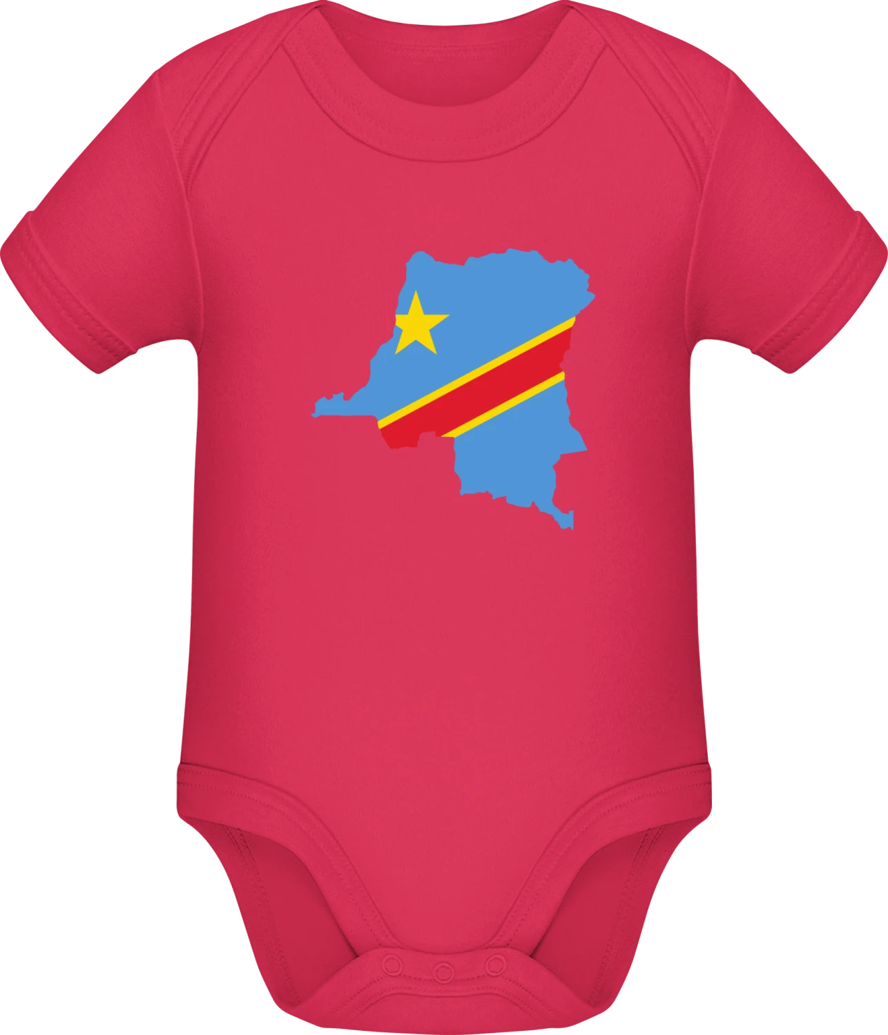 Kongo Map - Sorbet Sonar SSL organic babybodsuit - Front