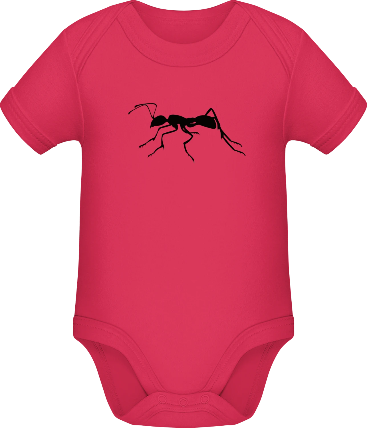 Ant Silhouette - Sorbet Sonar SSL organic babybodsuit - Front