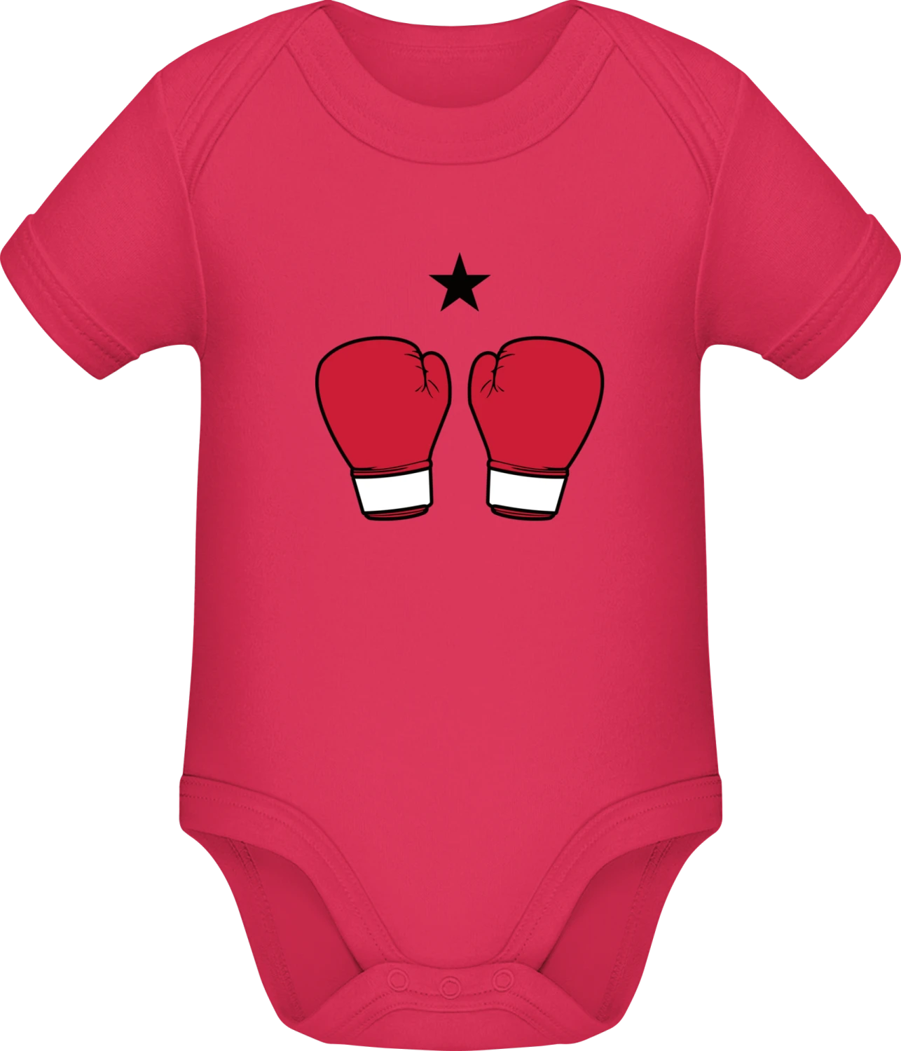 Boxing Gloves Star - Sorbet Sonar SSL organic babybodsuit - Front