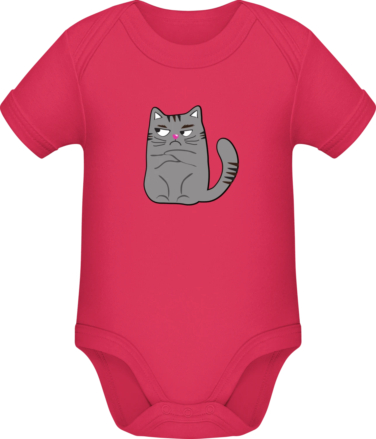 Fat Cat Comic - Sorbet Sonar SSL organic babybodsuit - Front