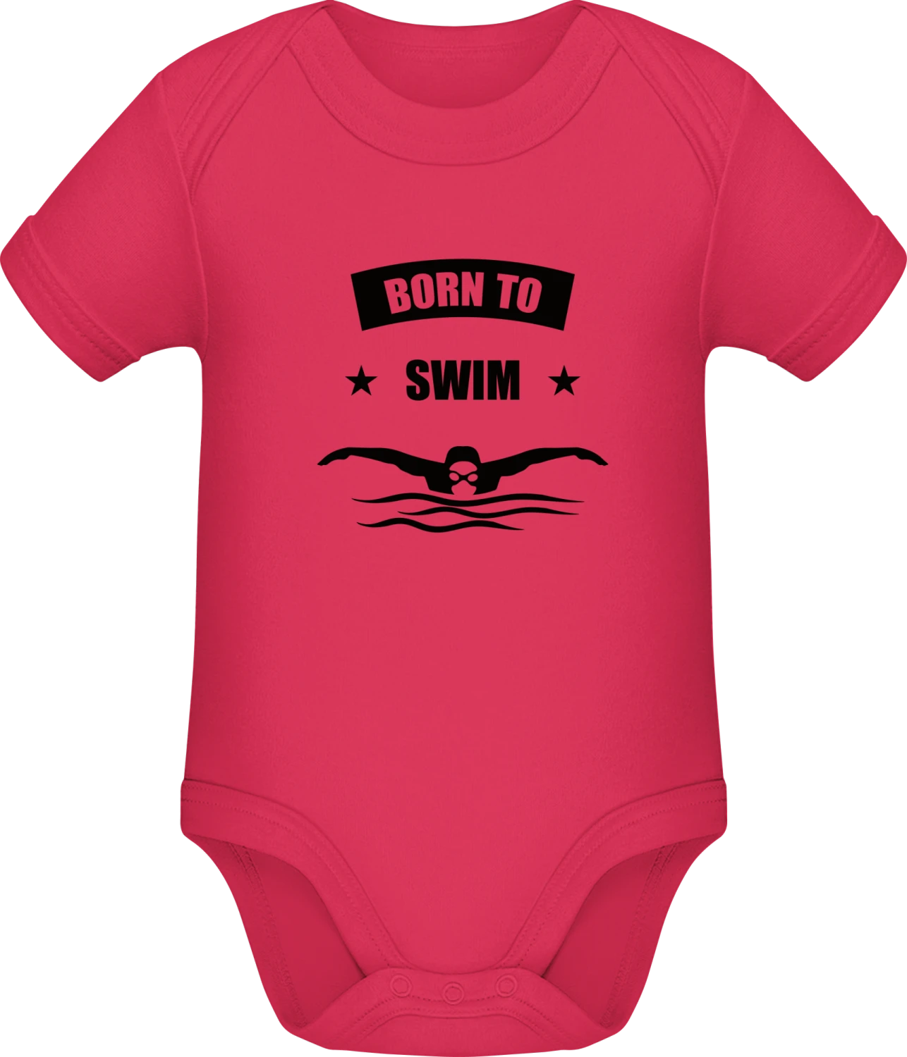 Born To Swim - Sorbet Sonar SSL organic babybodsuit - Front