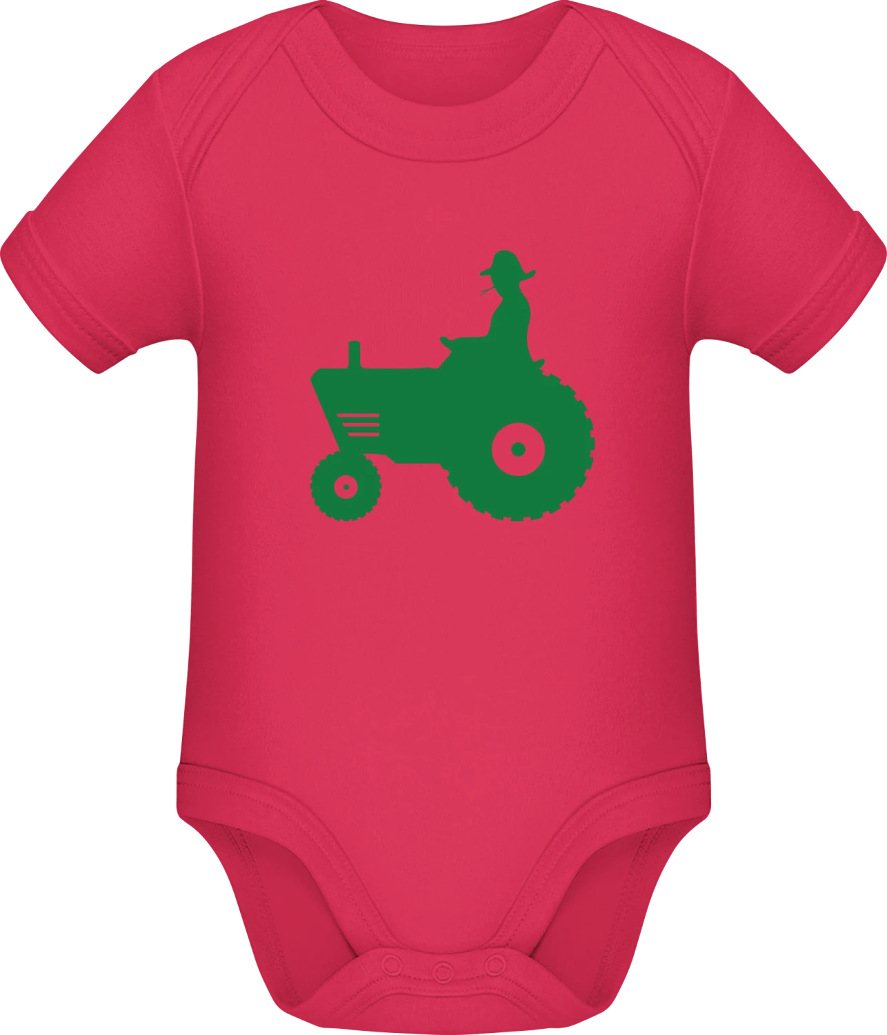 Farmer Driving Tractor - Sorbet Sonar SSL organic babybodsuit - Front