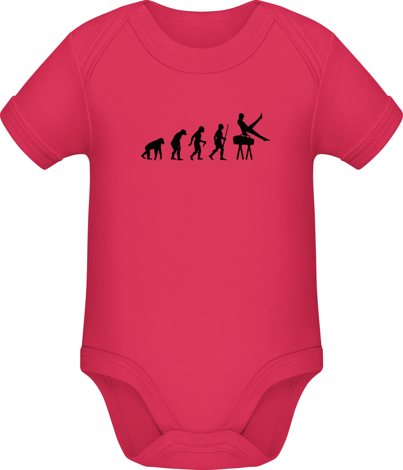 Pommel Horse Gymnastics Evolution - Sorbet Sonar SSL organic babybodsuit - Front