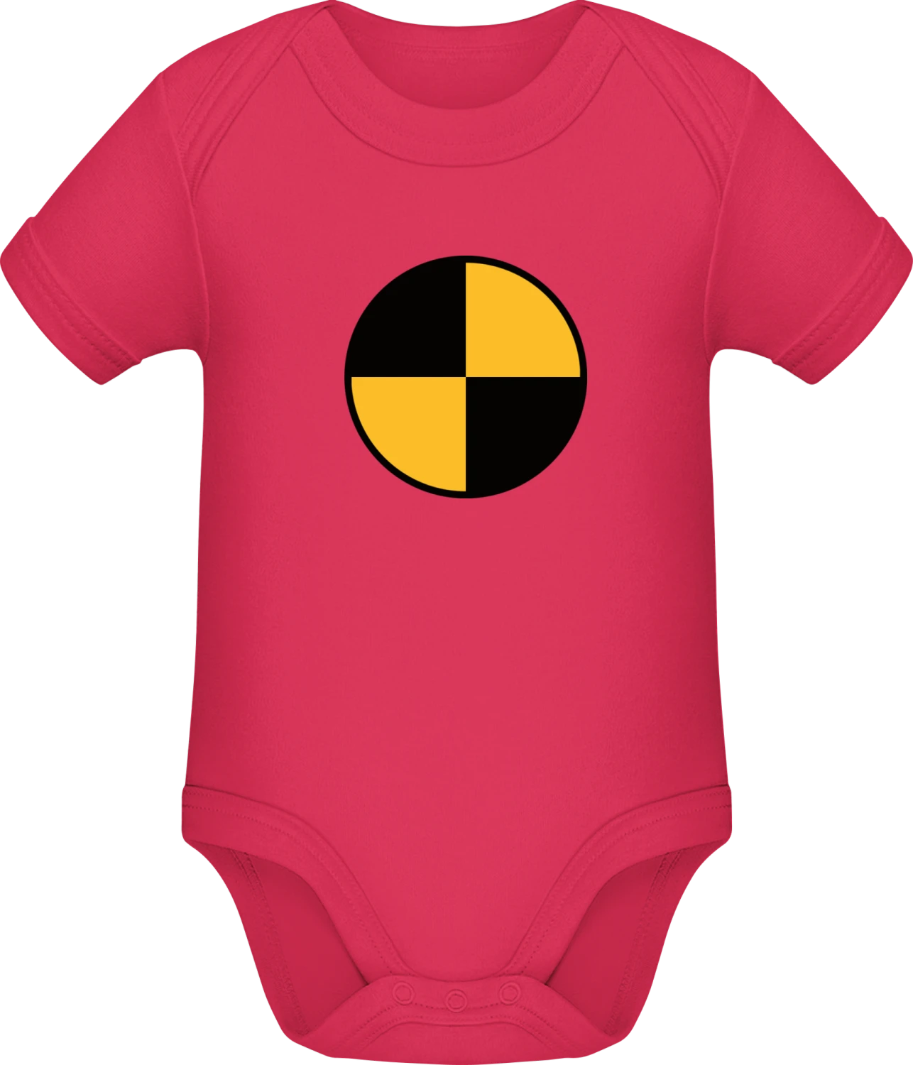 Crashtest Dummy Symbol - Sorbet Sonar SSL organic babybodsuit - Front