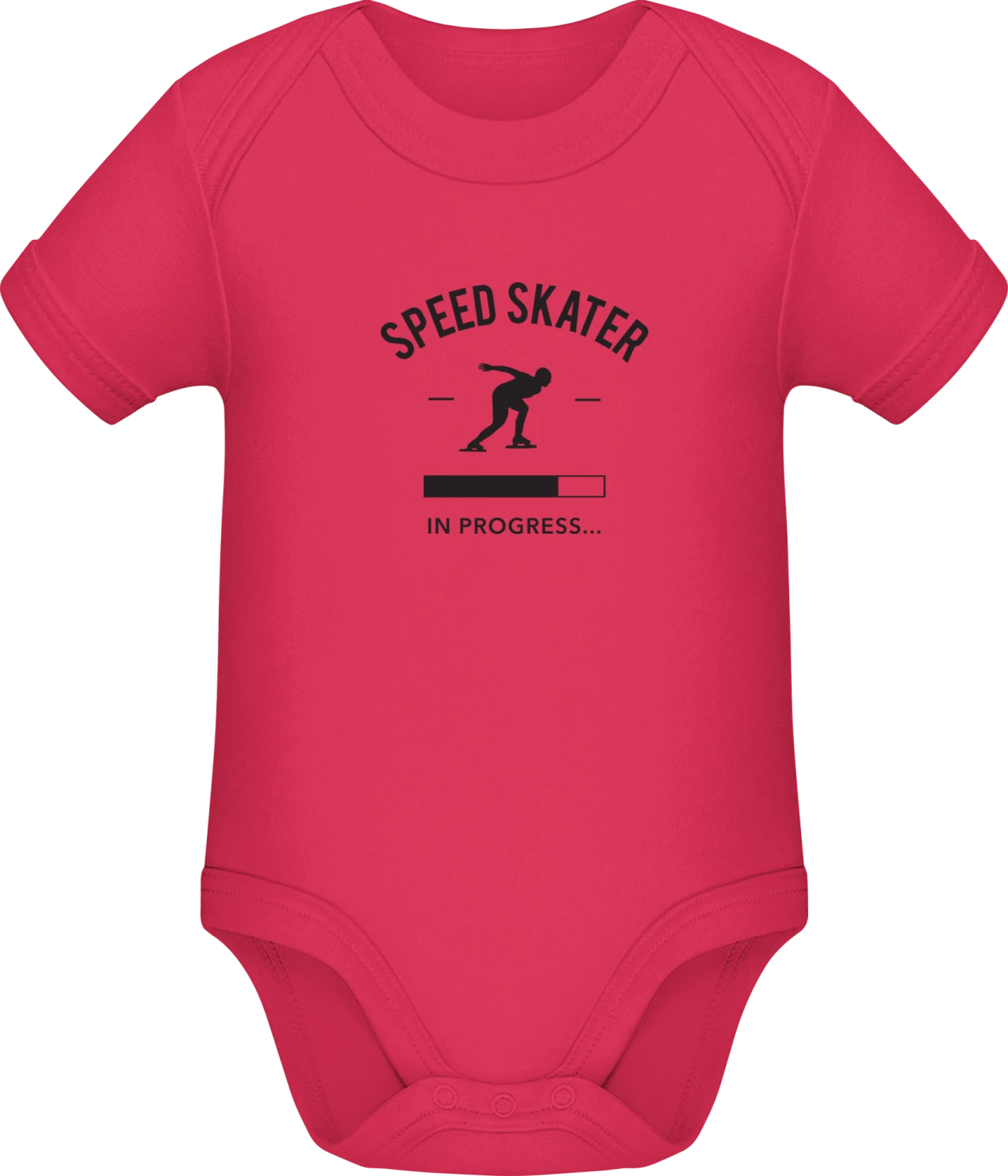 Speed Skater in Progress - Sorbet Sonar SSL organic babybodsuit - Front