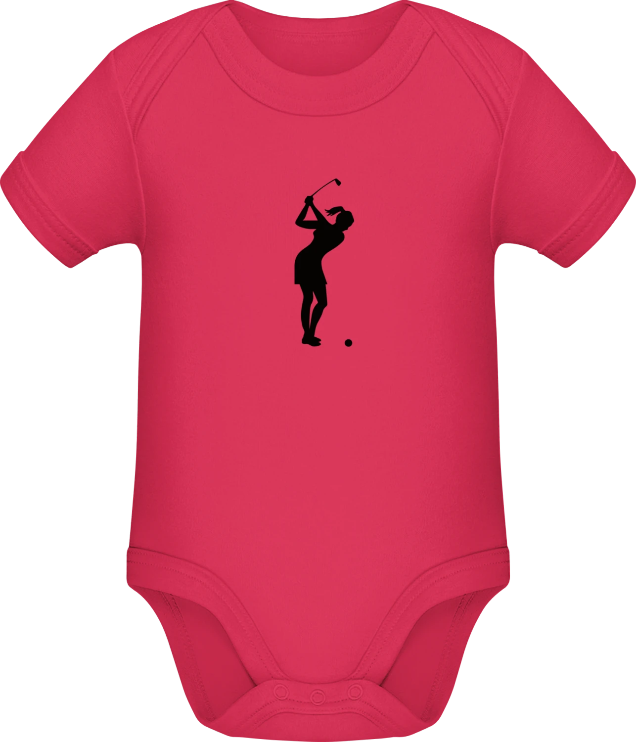 Golfing Woman - Sorbet Sonar SSL organic babybodsuit - Front