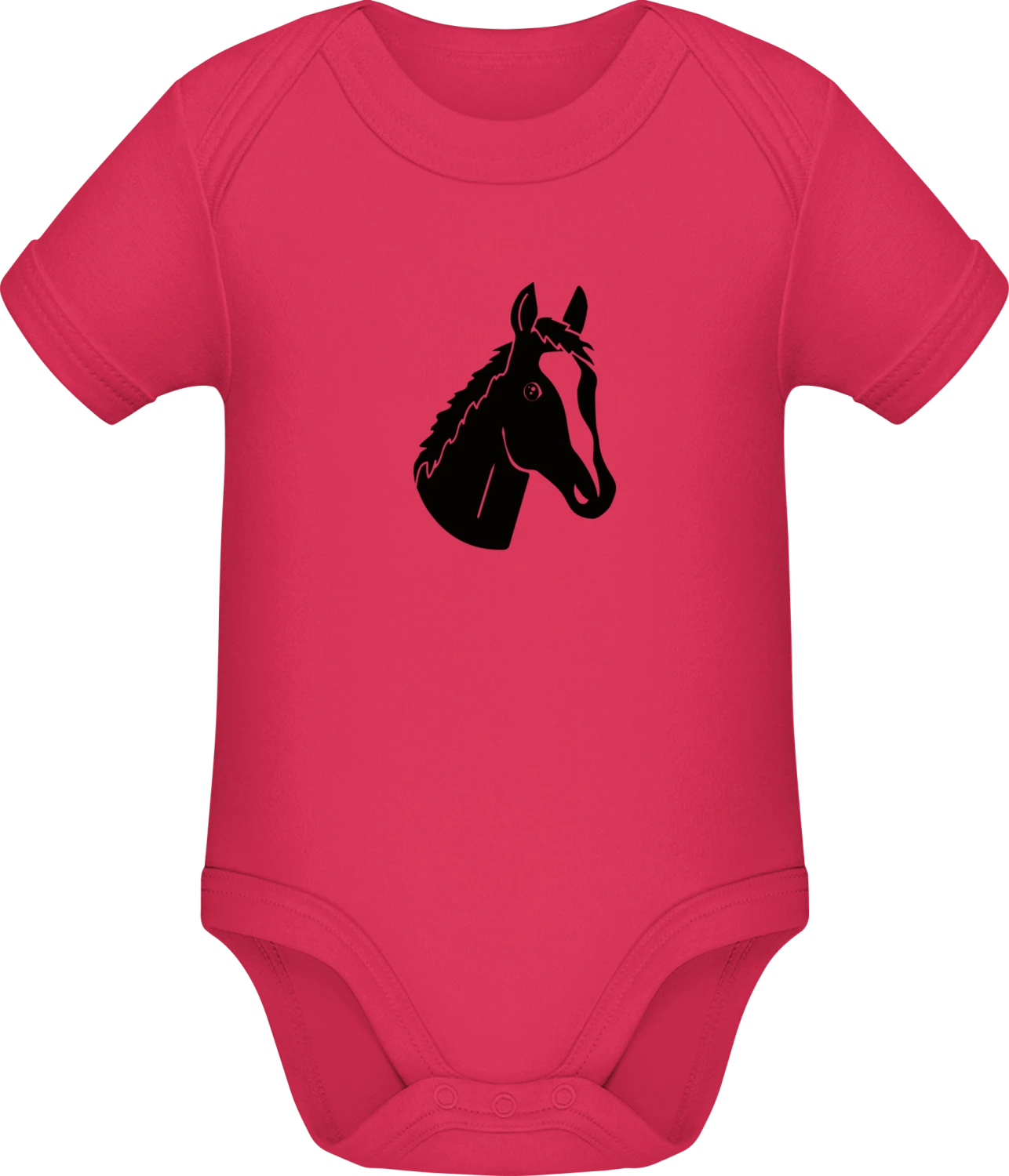 Horse Illustration - Sorbet Sonar SSL organic babybodsuit - Front