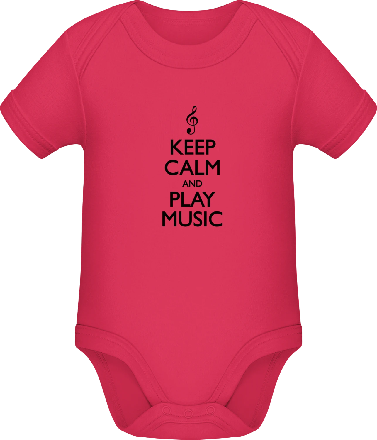 Keep Calm and Play Music - Sorbet Sonar SSL organic babybodsuit - Front