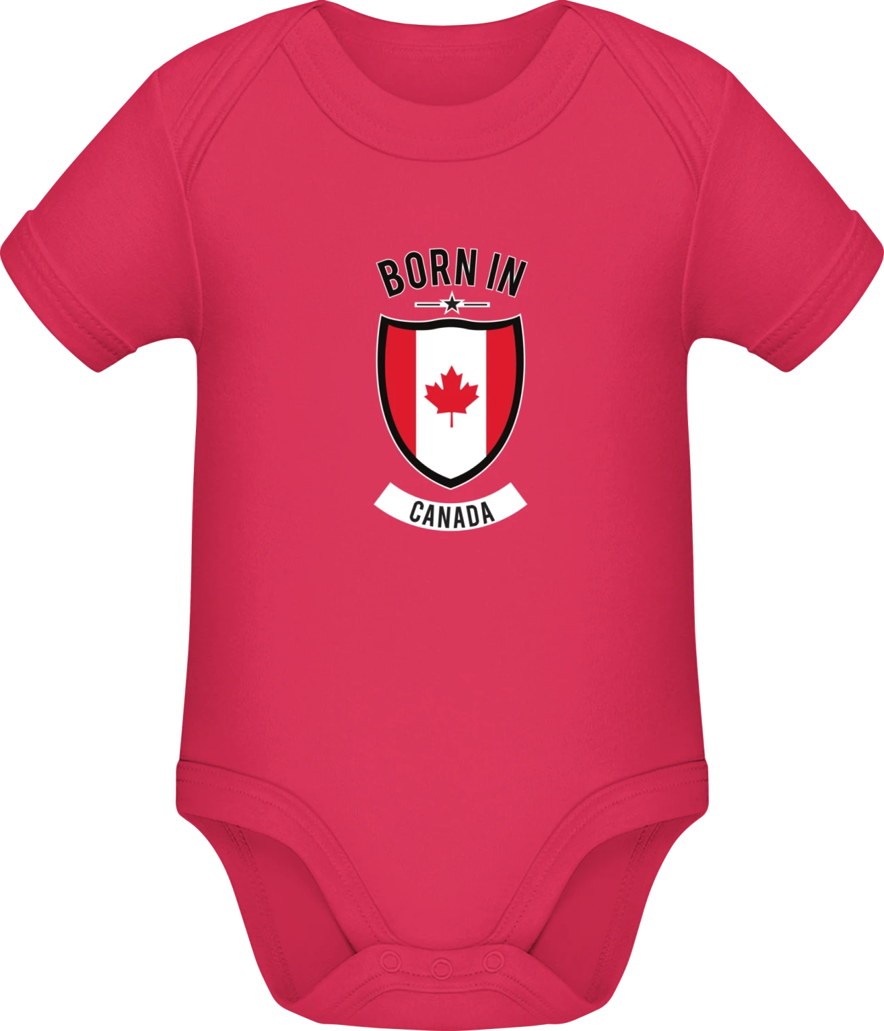 Born in Canada - Sorbet Sonar SSL organic babybodsuit - Front