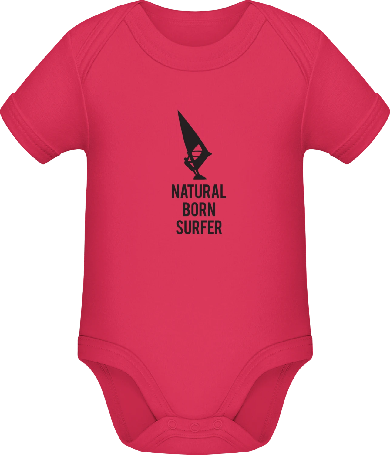 Natural Born Surfer - Sorbet Sonar SSL organic babybodsuit - Front