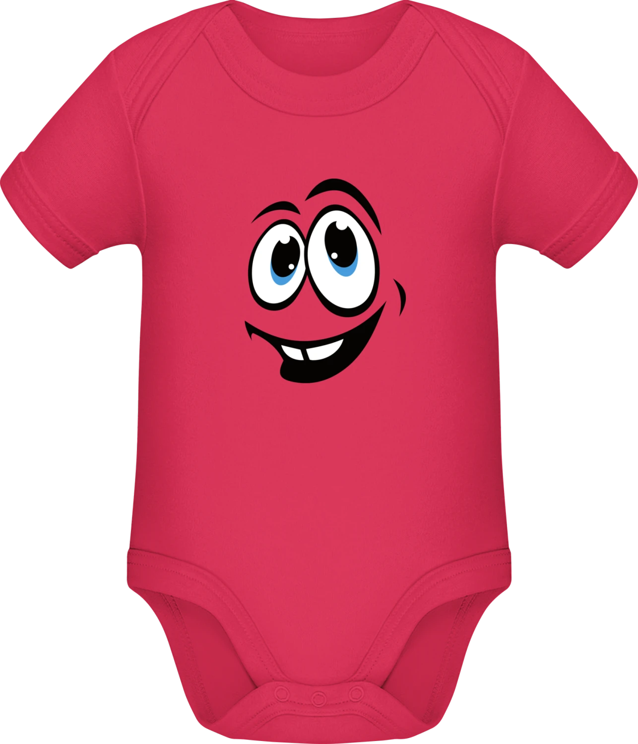 Happy Face - Sorbet Sonar SSL organic babybodsuit - Front