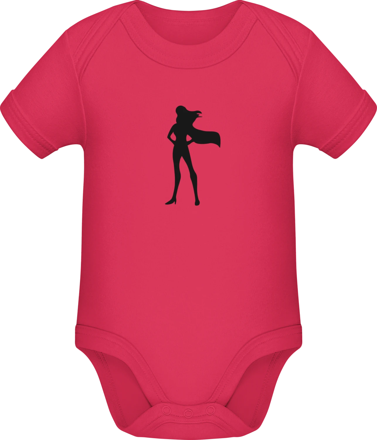 Superhero Woman - Sorbet Sonar SSL organic babybodsuit - Front