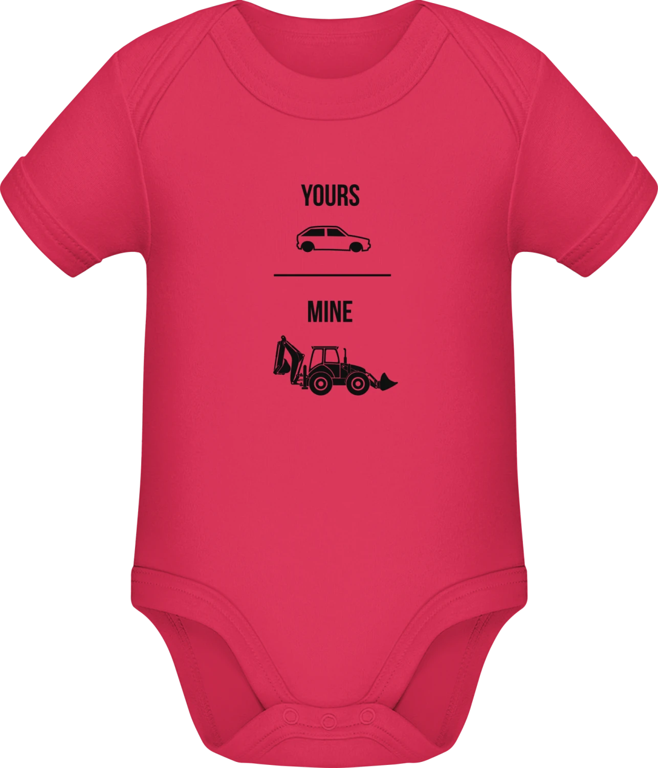 Auto vs Traktor - Sorbet Sonar SSL organic babybodsuit - Front