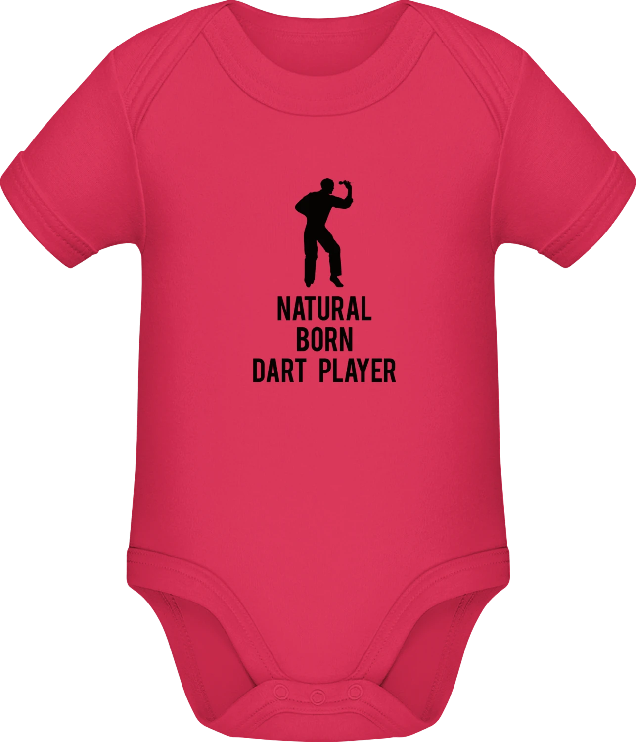 Natural Born Dart Player - Sorbet Sonar SSL organic babybodsuit - Front