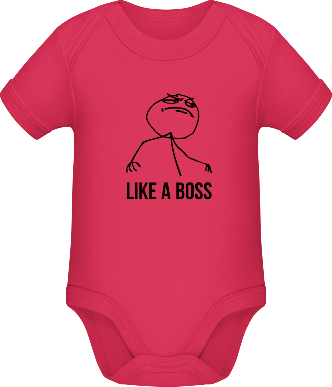 Like A Boss Internet Meme - Sorbet Sonar SSL organic babybodsuit - Front