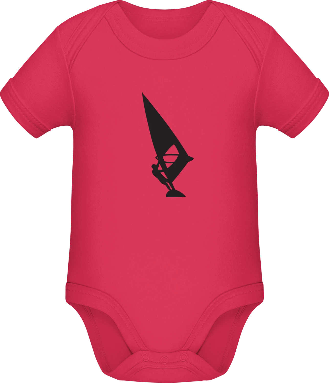 Windsurfer Silhouette - Sorbet Sonar SSL organic babybodsuit - Front