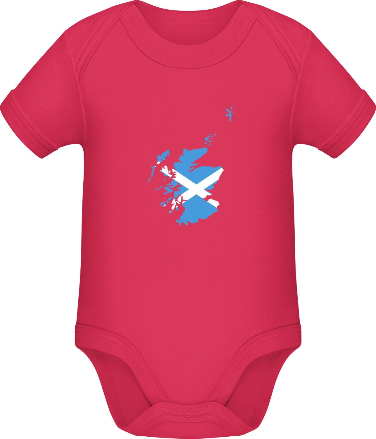 Scotland Map Flag - Sorbet Sonar SSL organic babybodsuit - Front