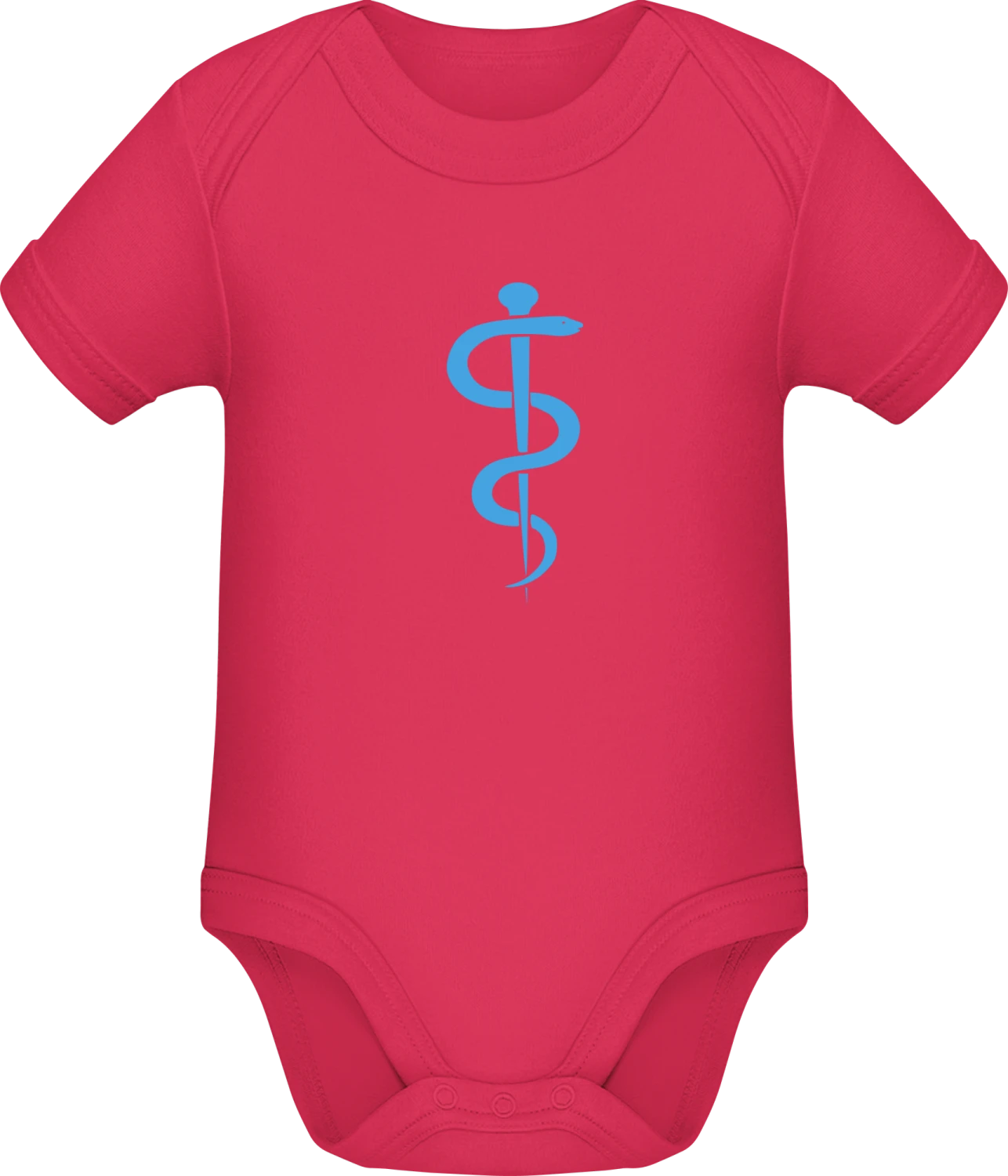 Medical Care Snake Symbol - Sorbet Sonar SSL organic babybodsuit - Front