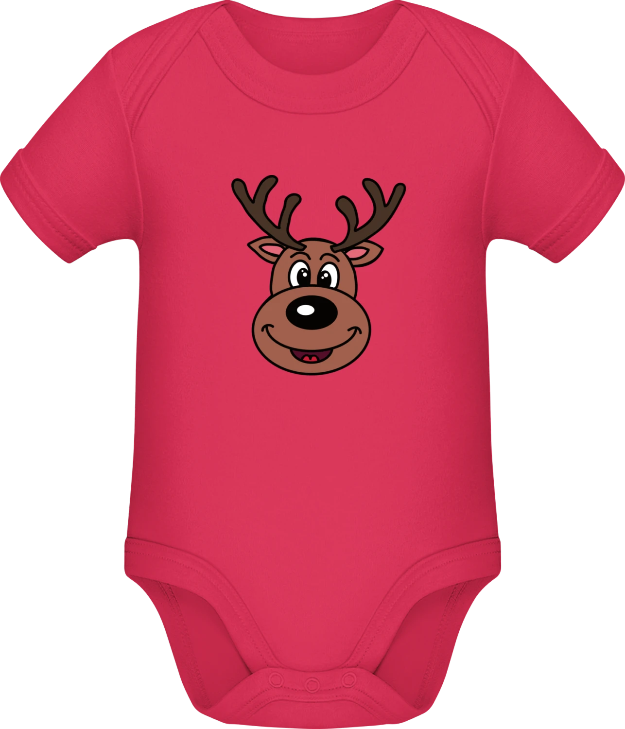 Happy Reindeer - Sorbet Sonar SSL organic babybodsuit - Front