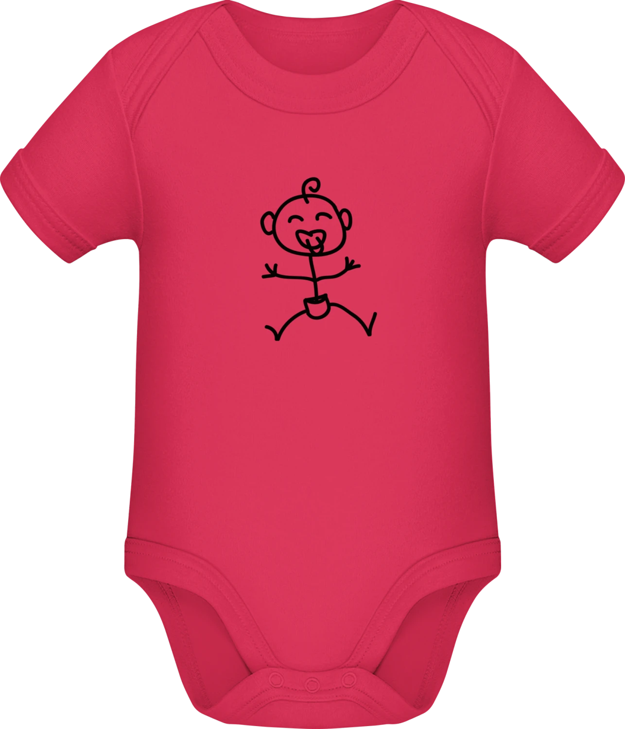 Funny Baby Comic Character - Sorbet Sonar SSL organic babybodsuit - Front