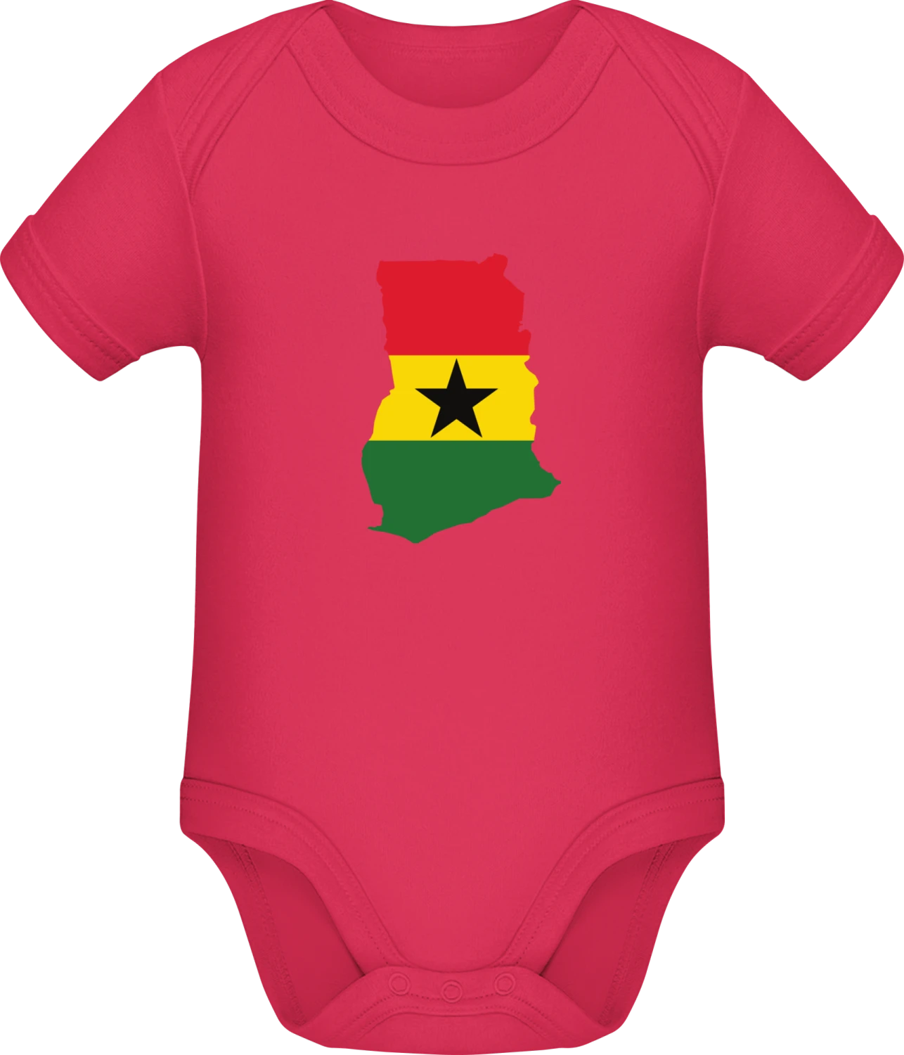 Ghana Map - Sorbet Sonar SSL organic babybodsuit - Front