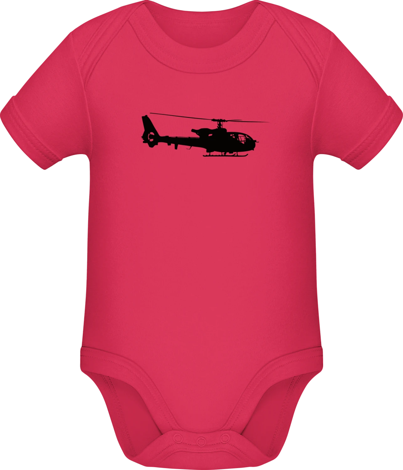 Helicopter Illustration - Sorbet Sonar SSL organic babybodsuit - Front