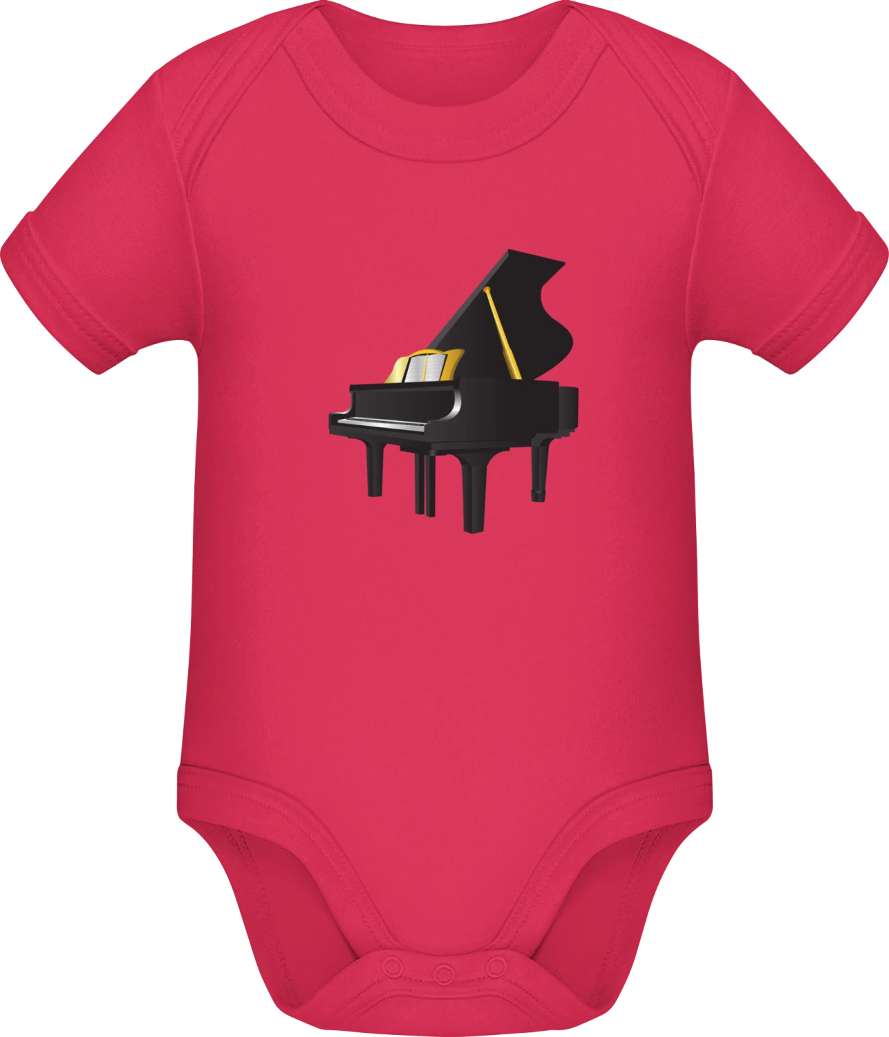 Piano Illustration - Sorbet Sonar SSL organic babybodsuit - Front