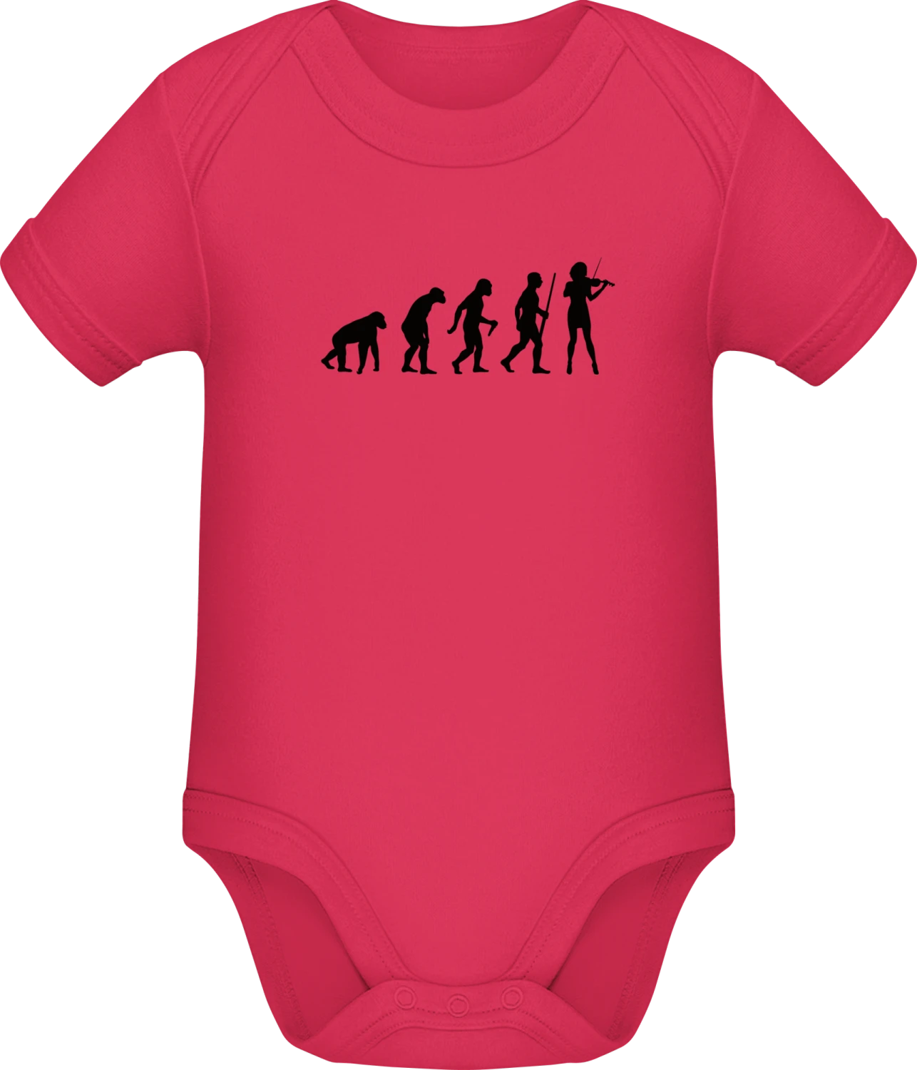 Female Violin Player Evolution - Sorbet Sonar SSL organic babybodsuit - Front