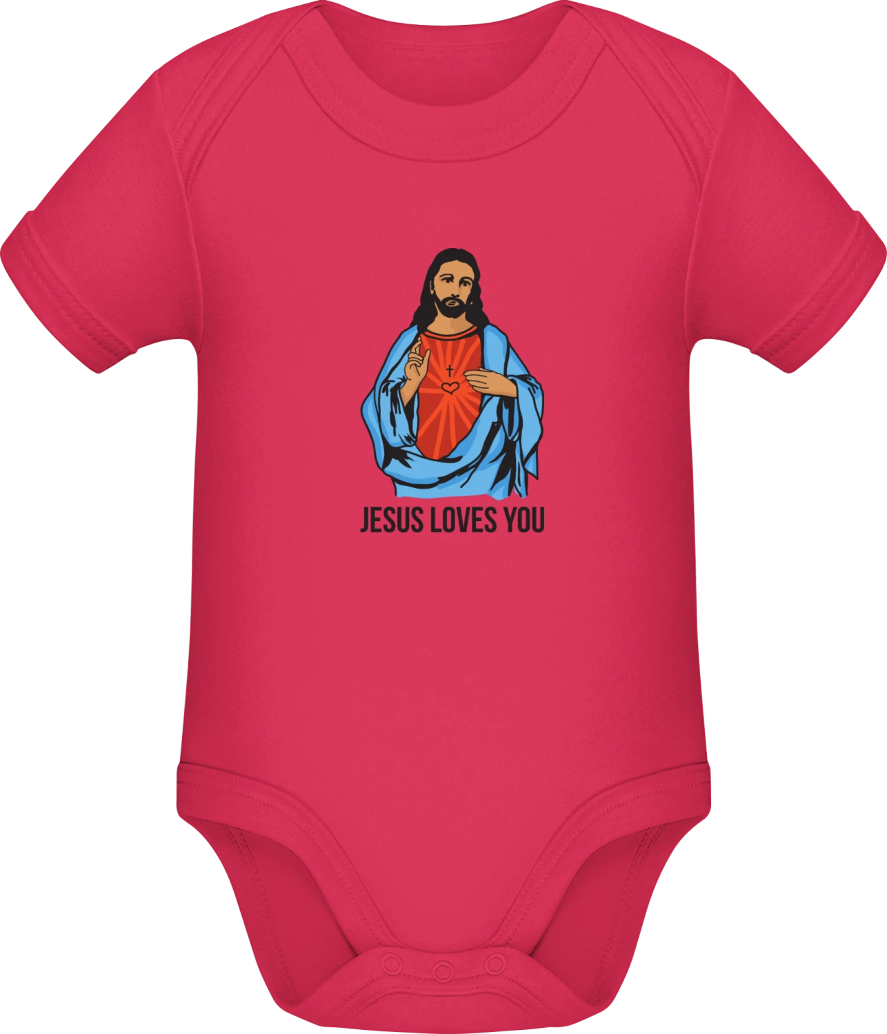 Jesus Loves You - Sorbet Sonar SSL organic babybodsuit - Front