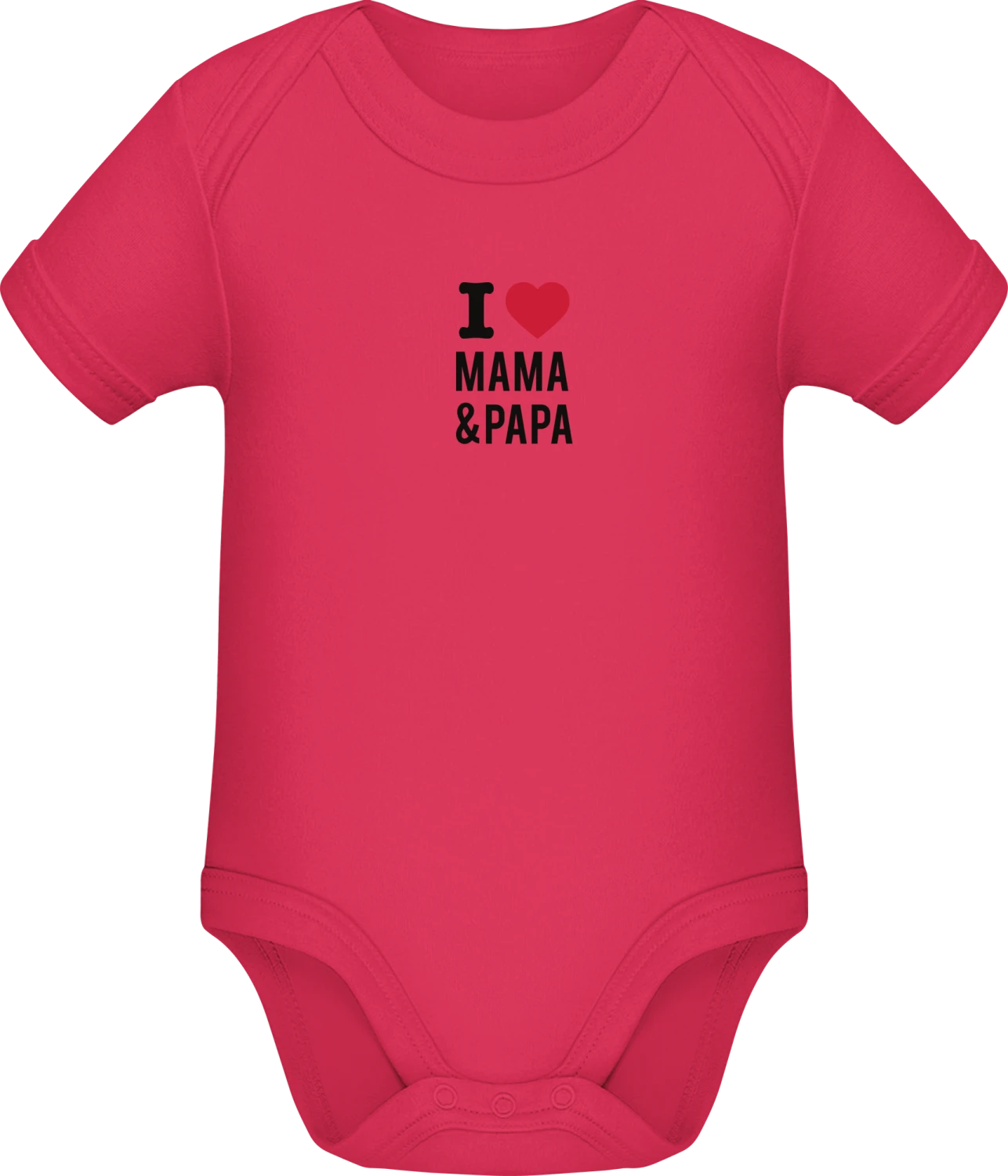 I Love Mama & Papa - Sorbet Sonar SSL organic babybodsuit - Front