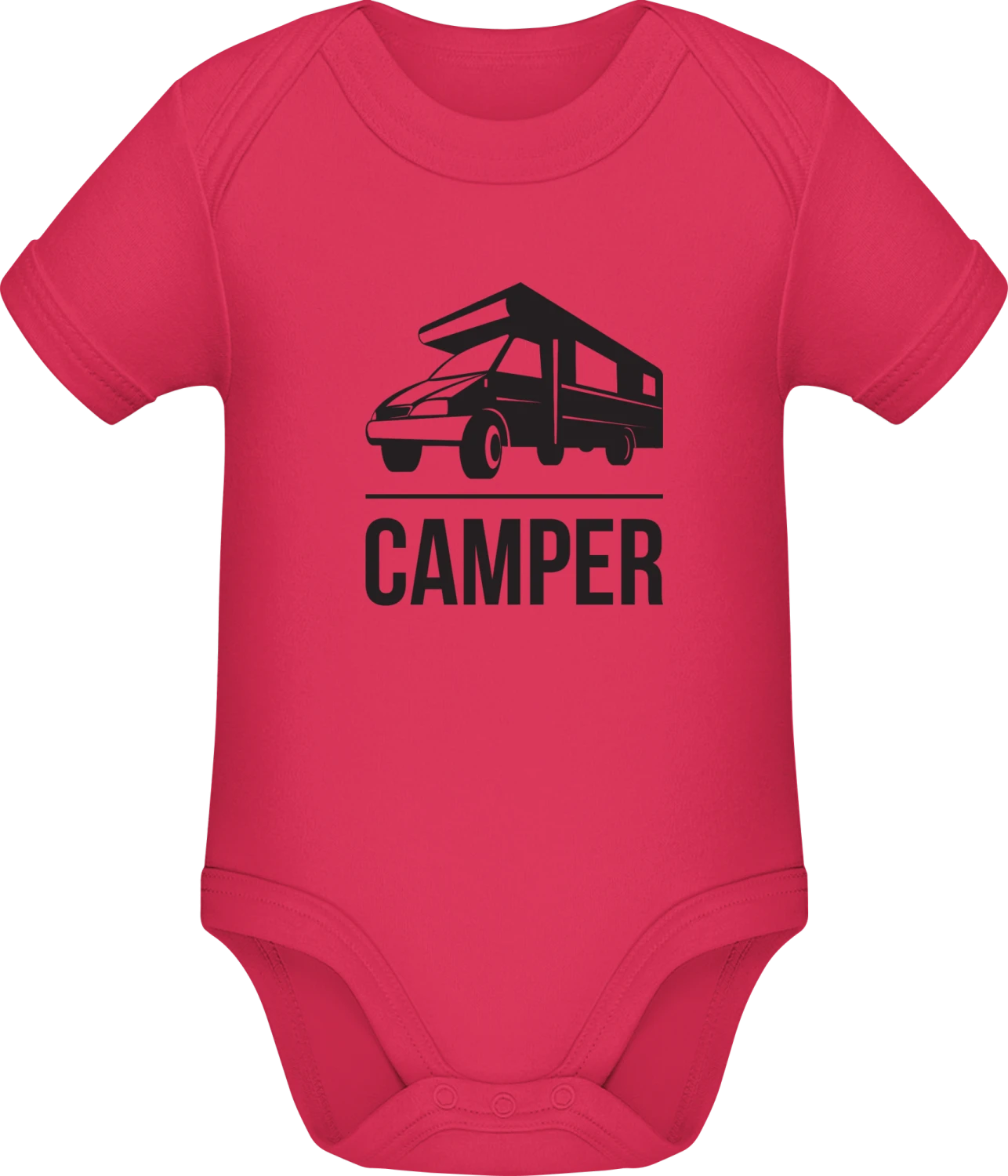 Camper Caravan - Sorbet Sonar SSL organic babybodsuit - Front