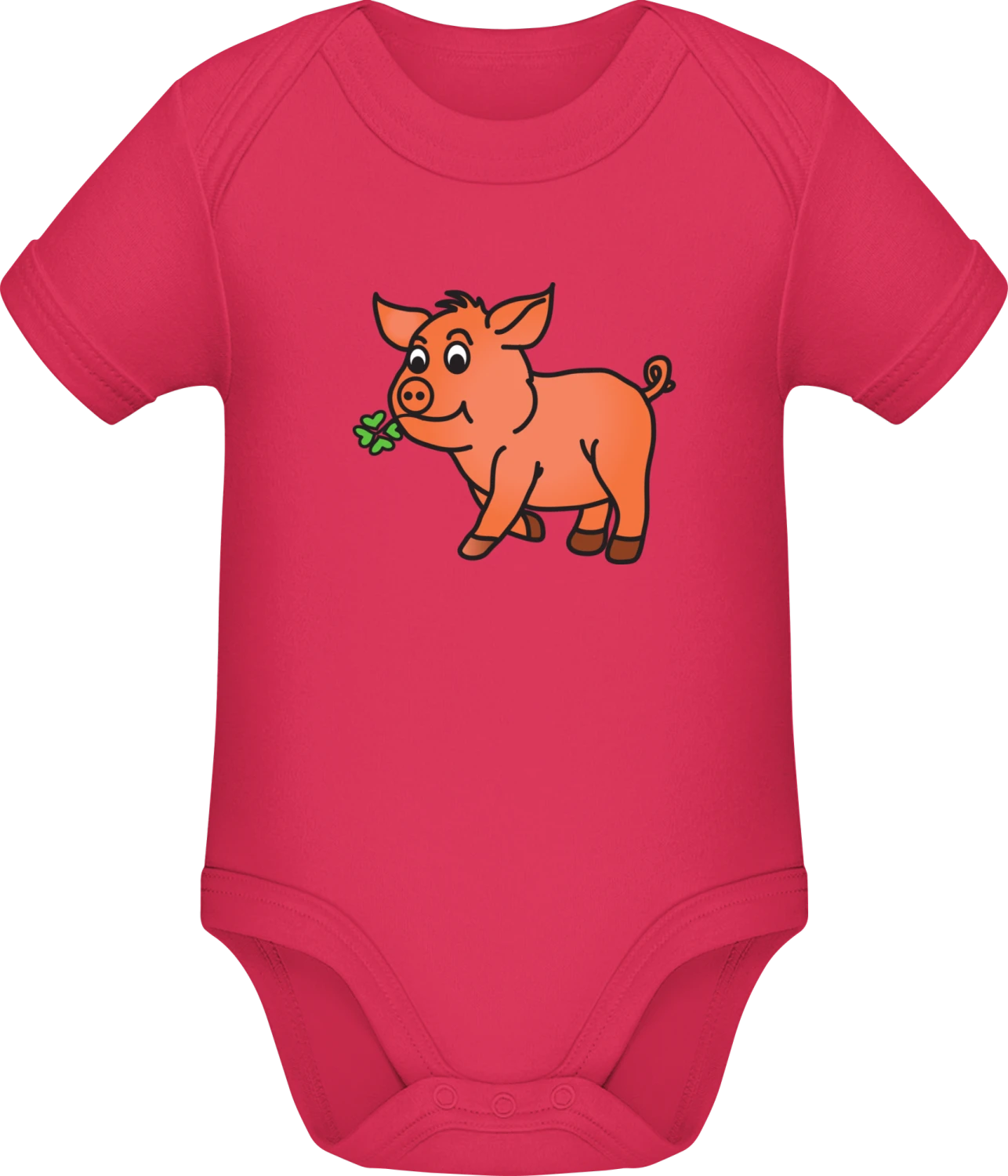 Lucky Pig - Sorbet Sonar SSL organic babybodsuit - Front