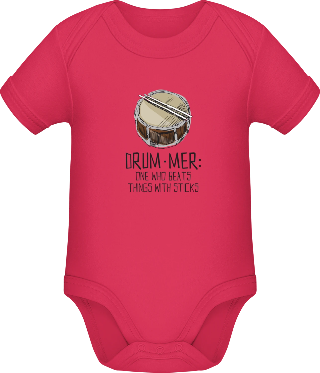 Drummer Beats Things With Sticks - Sorbet Sonar SSL organic babybodsuit - Front