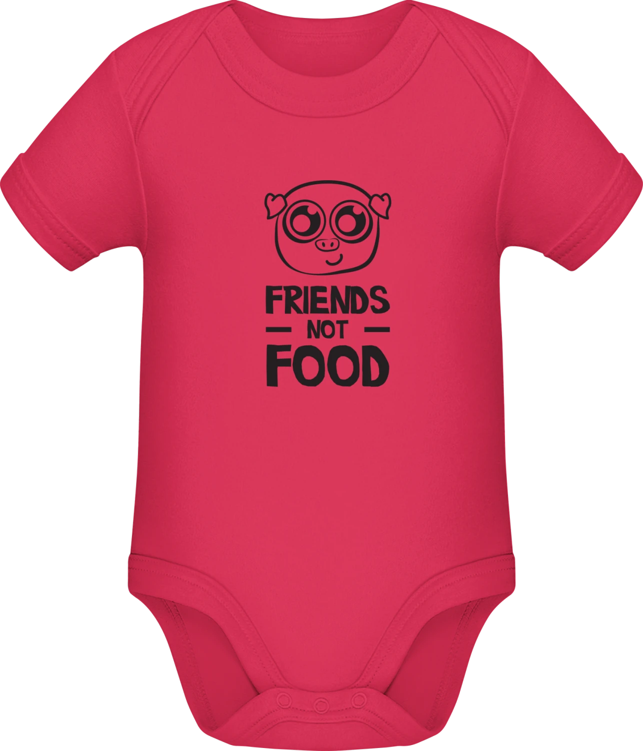 Friends Not Food - Sorbet Sonar SSL organic babybodsuit - Front