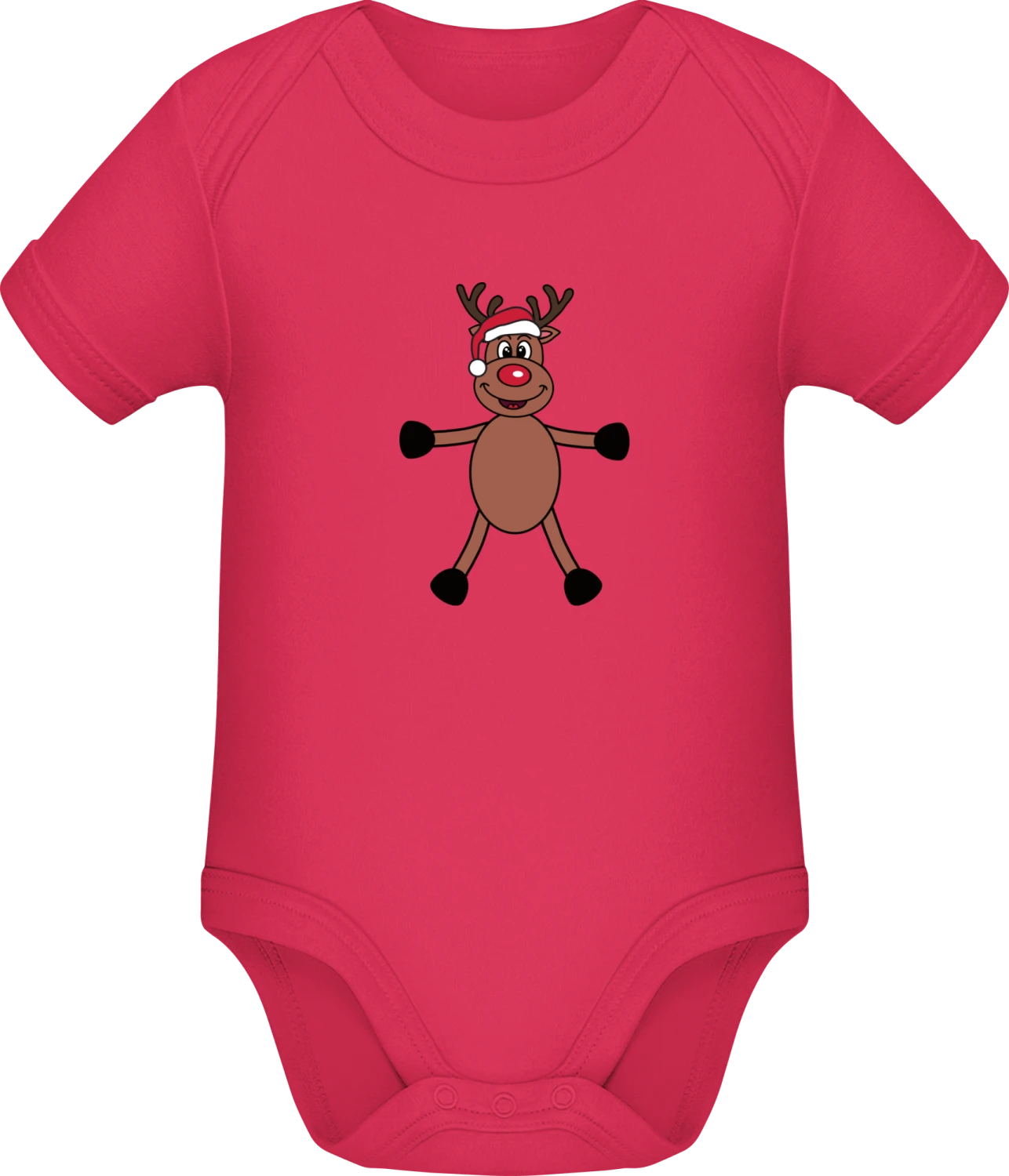 Rudolph Red Nose - Sorbet Sonar SSL organic babybodsuit - Front