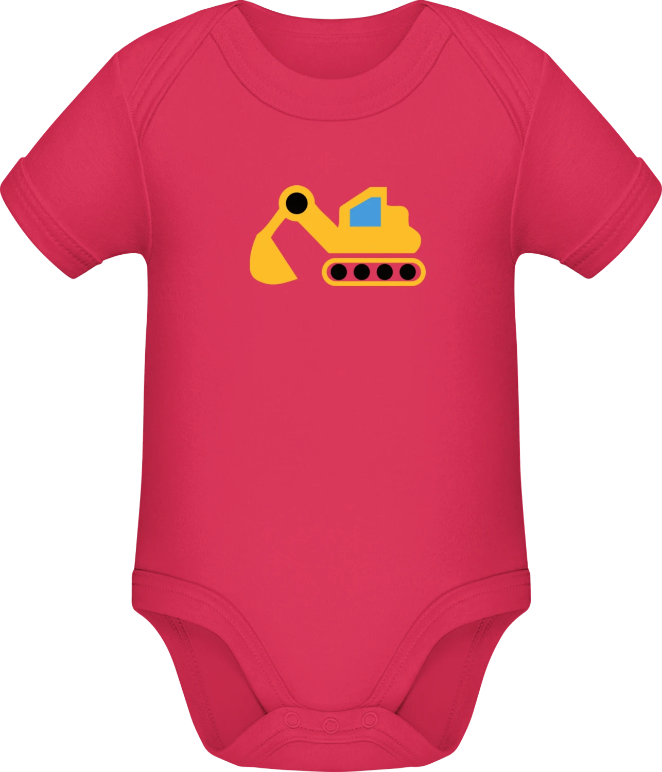 Little Excavator - Sorbet Sonar SSL organic babybodsuit - Front