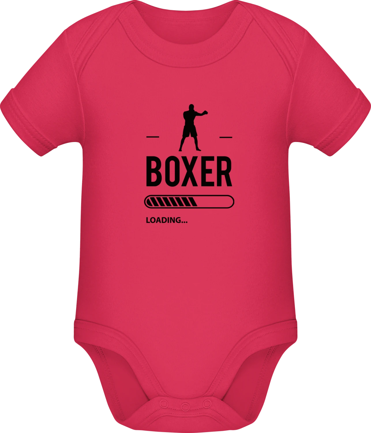 Boxer Loading - Sorbet Sonar SSL organic babybodsuit - Front