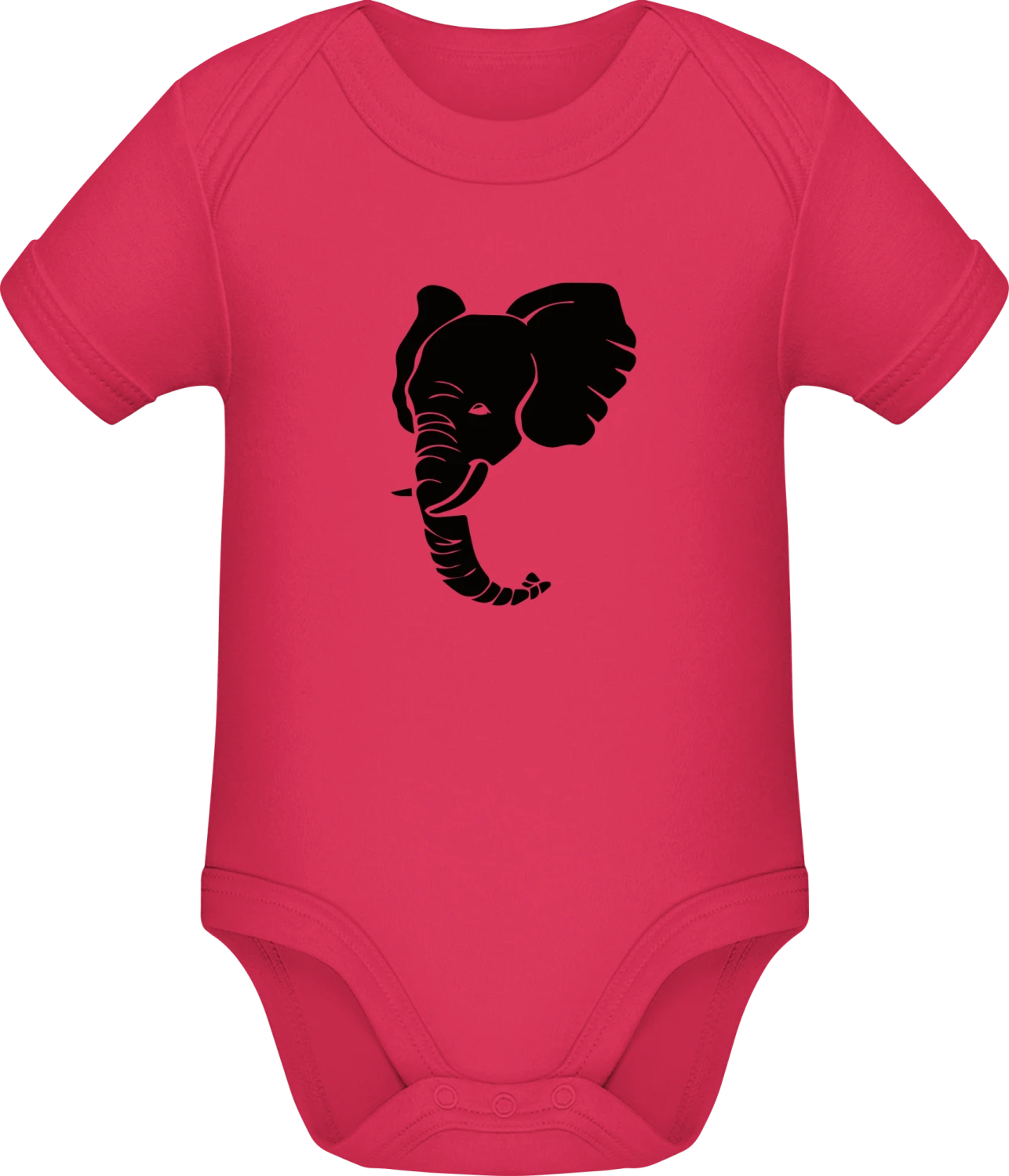 Elephant Head - Sorbet Sonar SSL organic babybodsuit - Front